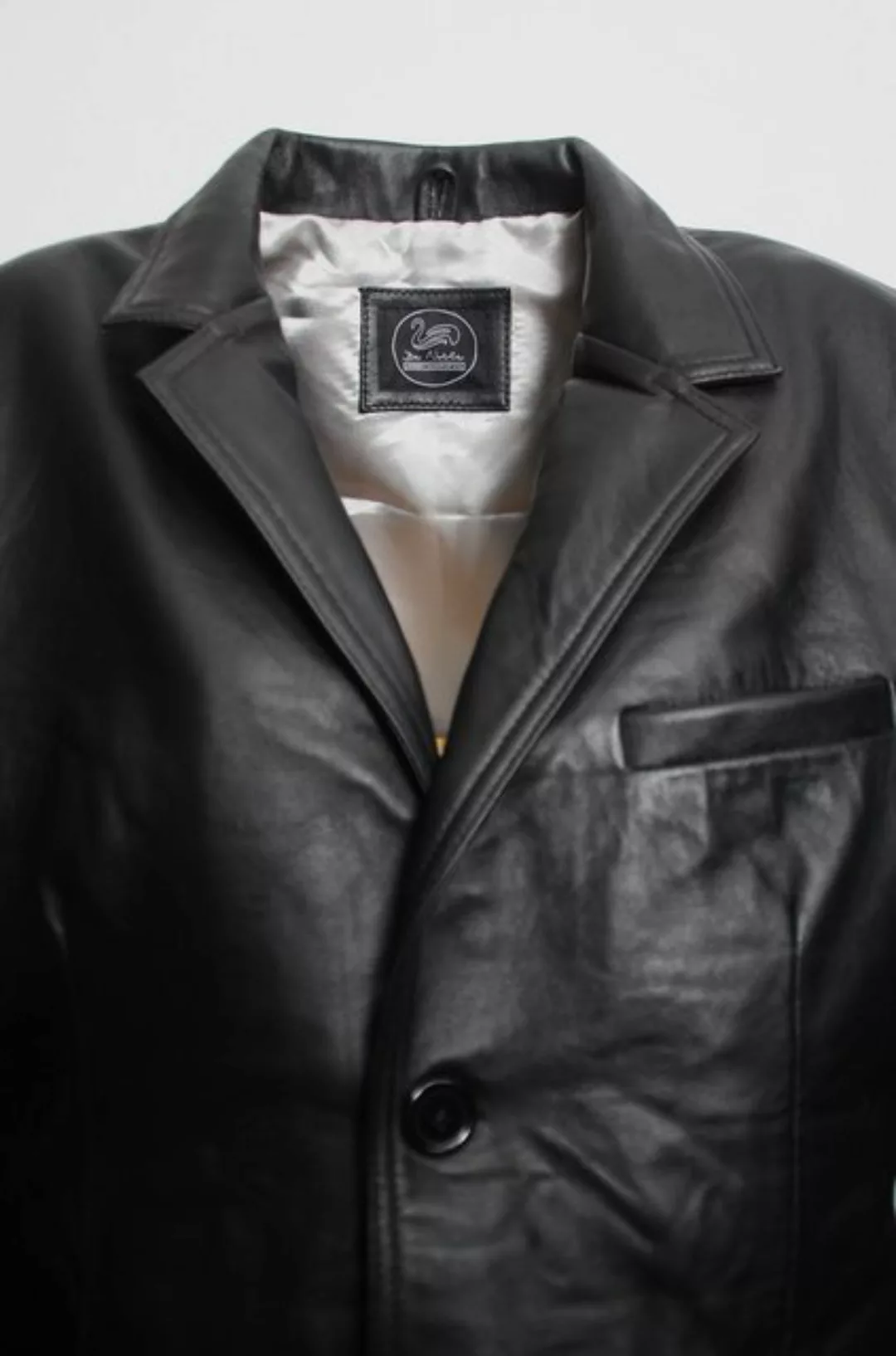 Be Noble Lederjacke Vancouver Leder-Sakko in Edel-Business Style in schwarz günstig online kaufen