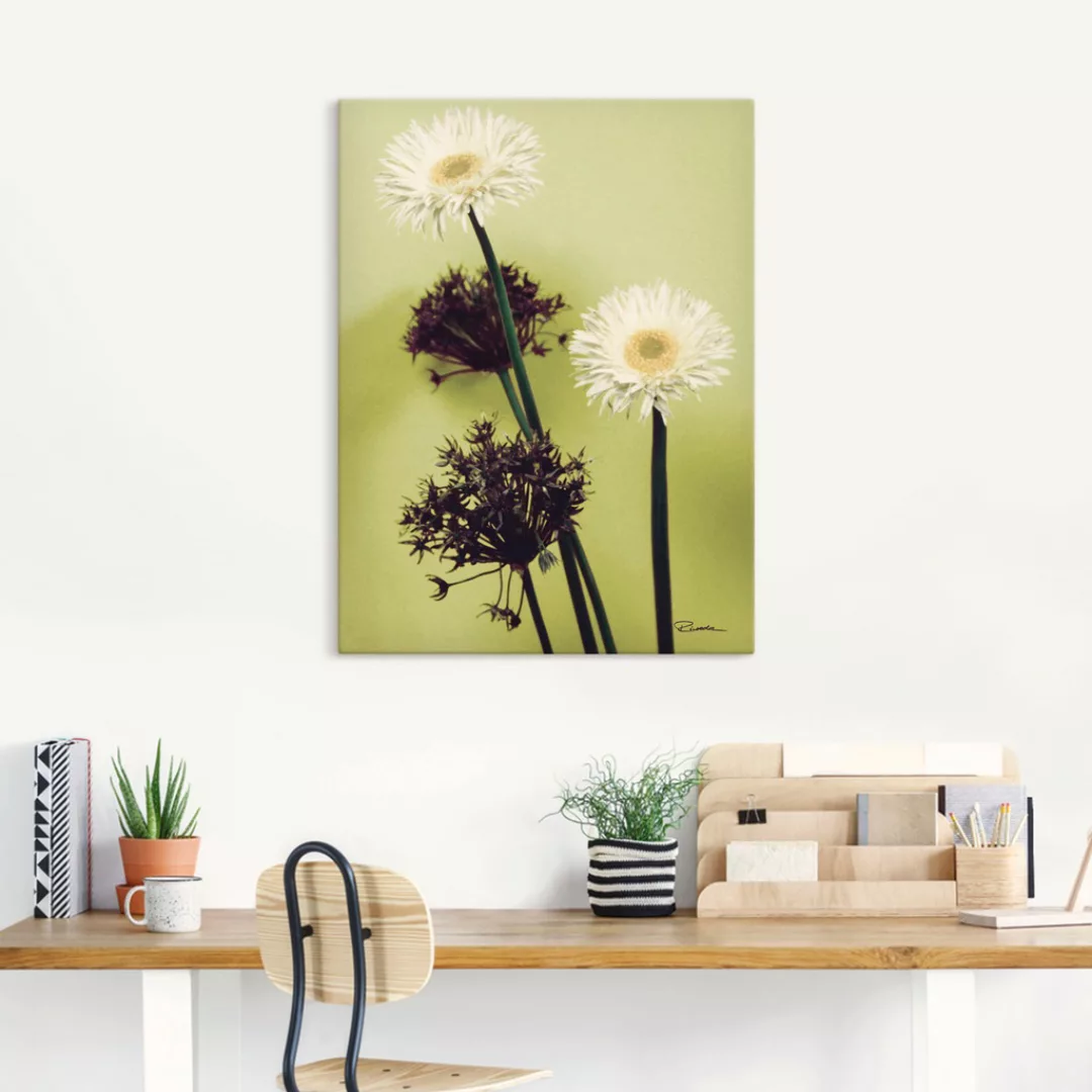 Artland Wandbild "Zwei vor grün - Gerberas", Blumenbilder, (1 St.) günstig online kaufen
