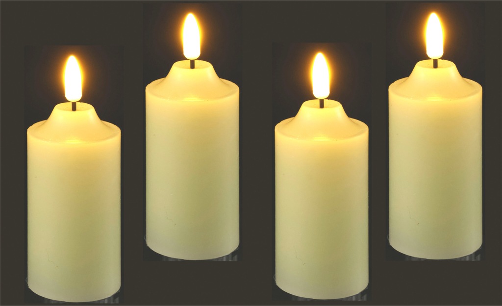 I.GE.A. LED-Kerze "Batteriebetriebene LED-Kerzen aus Echtwachs, Ø ca. 5,5 c günstig online kaufen