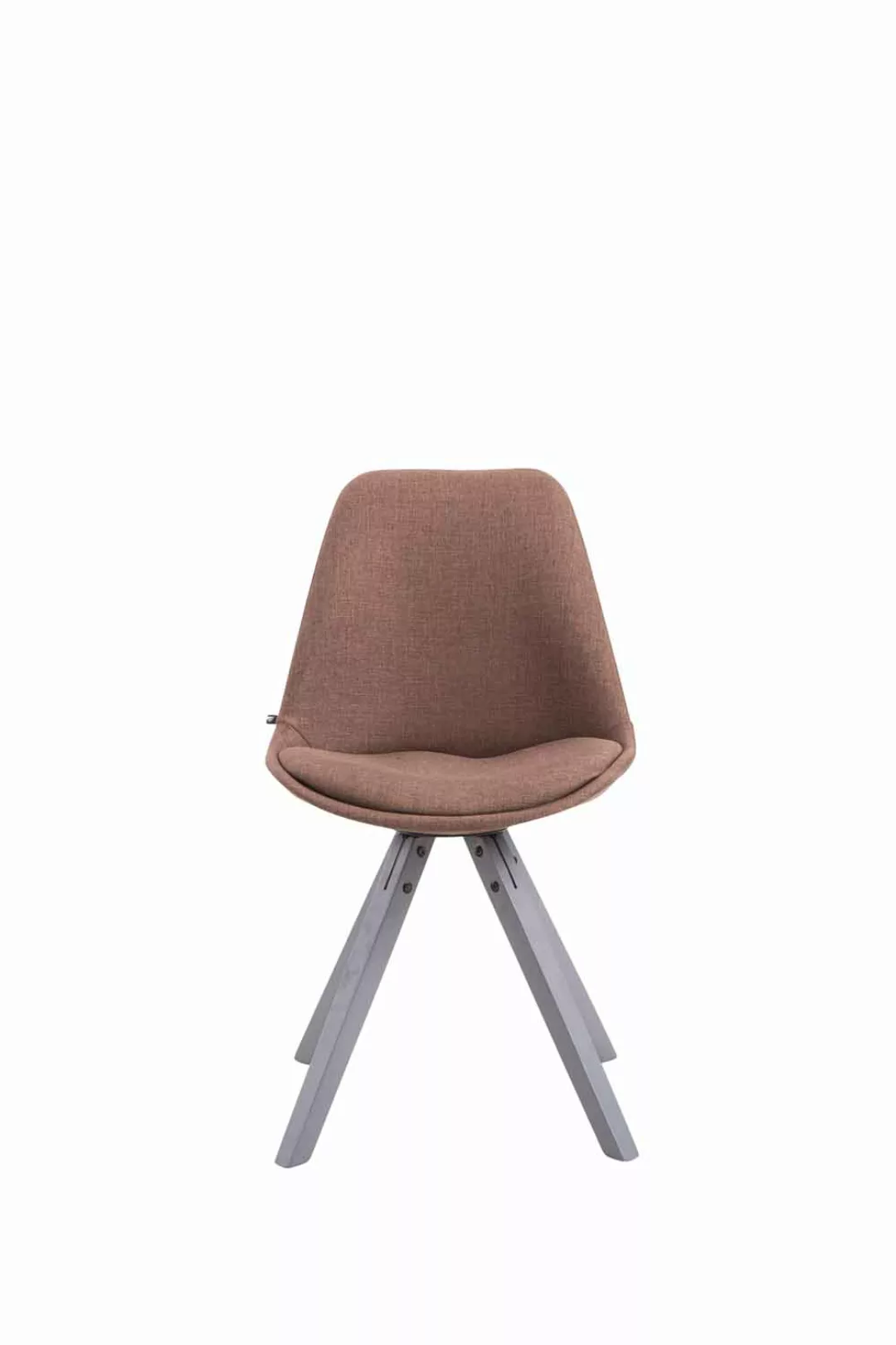 Esszimmerstuhl Toulouse Stoff Square Grau Braun günstig online kaufen
