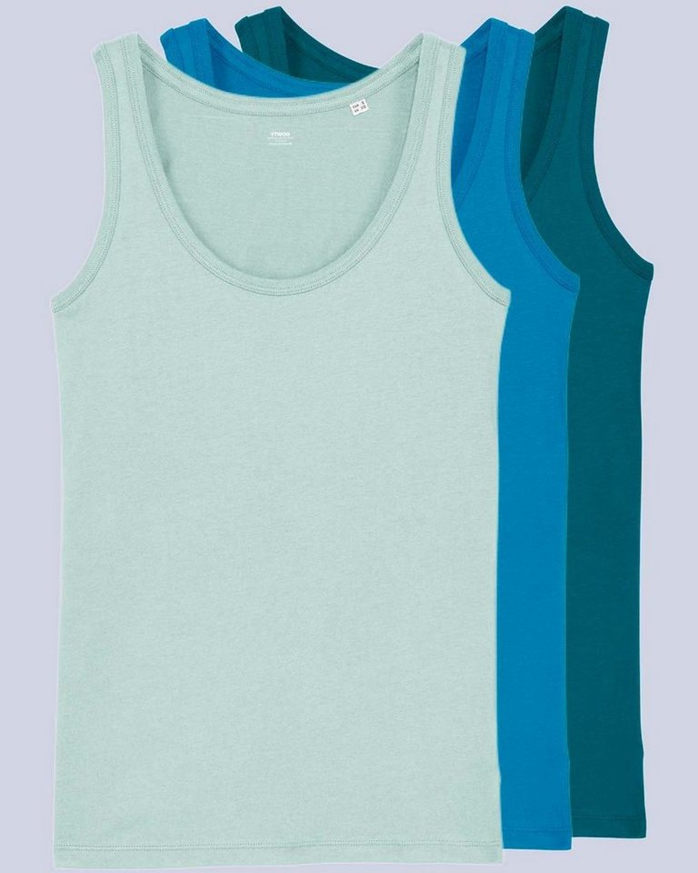 YTWOO Tanktop 3er Pack Tops, Damen, Bio Baumwolle, Farbkombinationen (Spar- günstig online kaufen