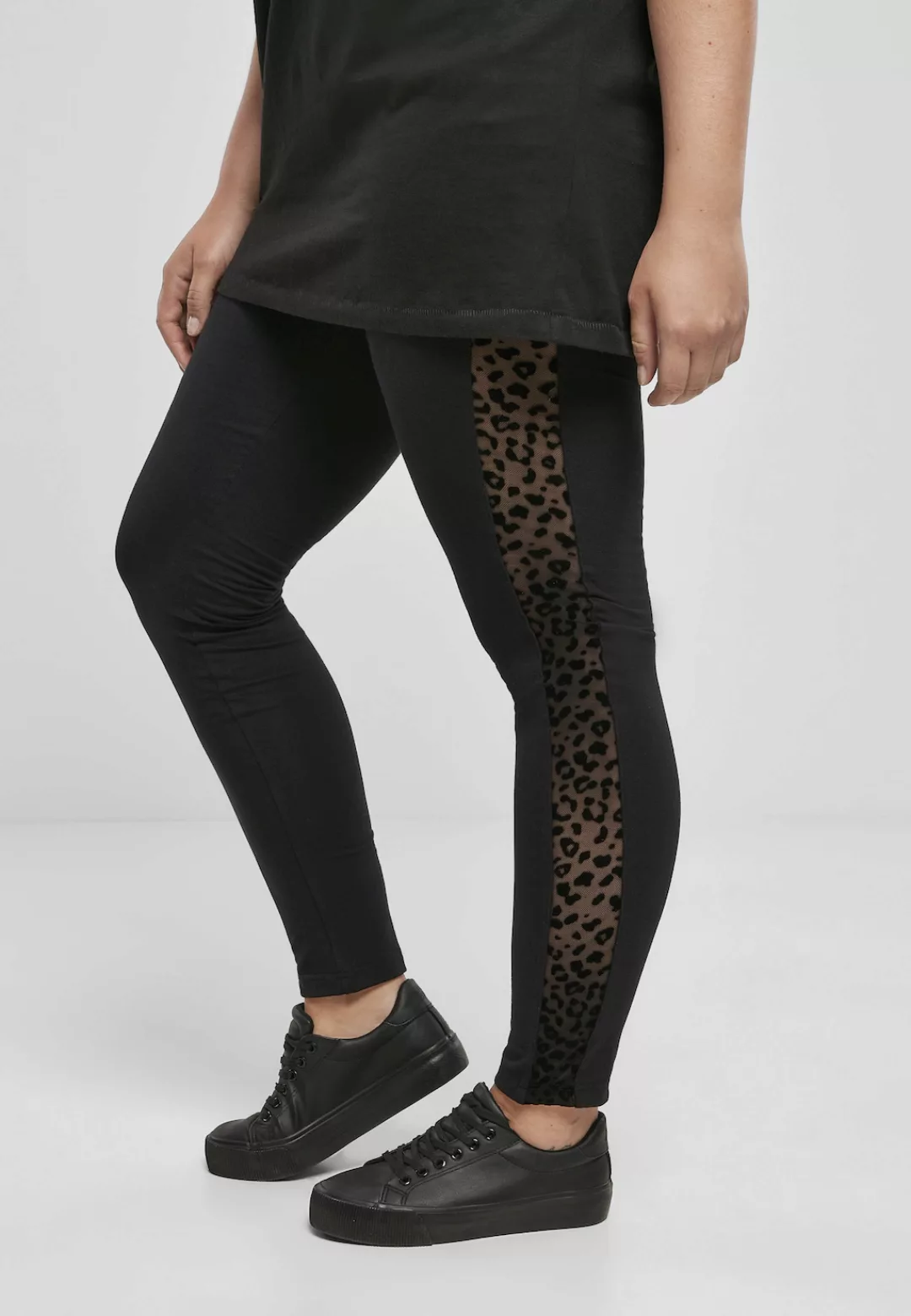 URBAN CLASSICS Leggings "Urban Classics Damen Ladies Flock Lace Stripe Legg günstig online kaufen