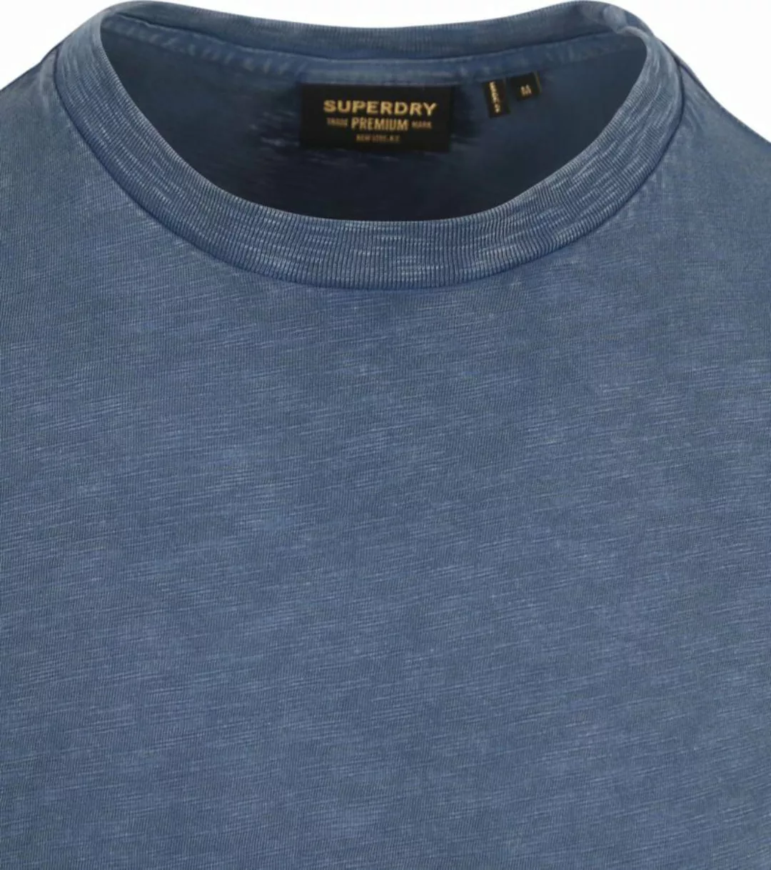 Superdry Slub T Shirt Melange Blau - Größe 3XL günstig online kaufen
