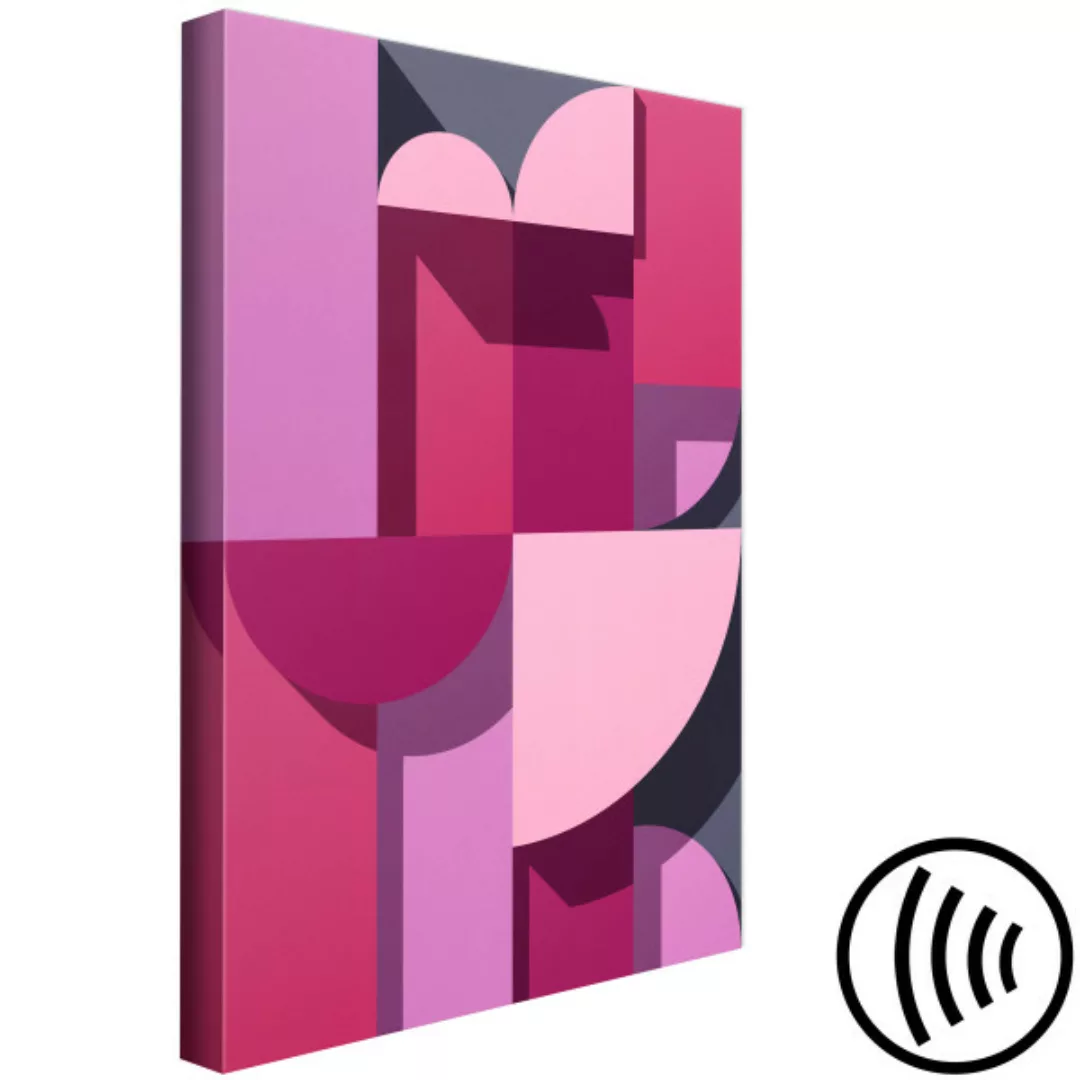 Wandbild Rosa- und fliederfarbene Figuren - geometrische Abstraktion XXL günstig online kaufen