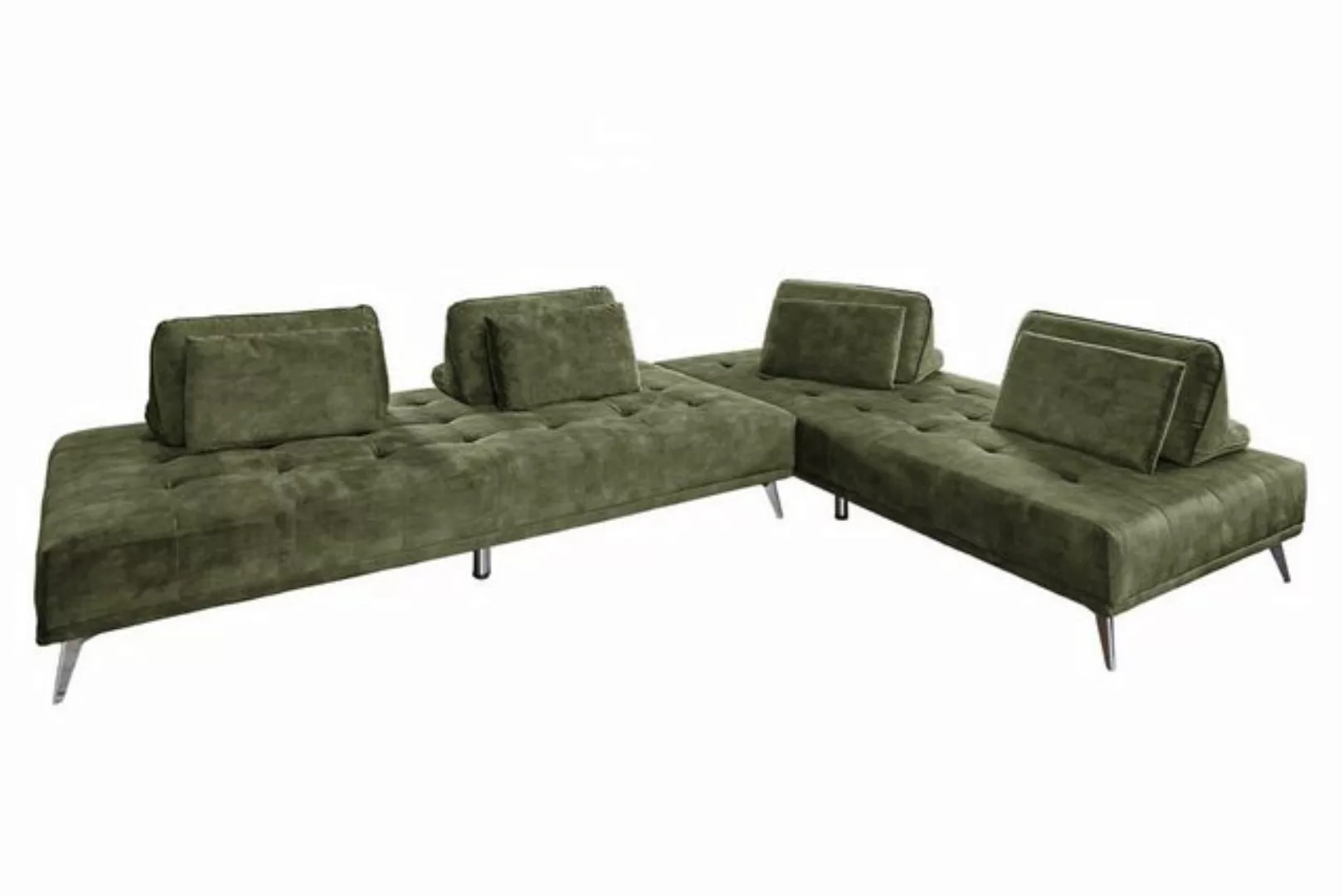 KAWOLA Ecksofa WIOLO, Couch Stoff oder Velvet, mit oder ohne Hocker, versch günstig online kaufen