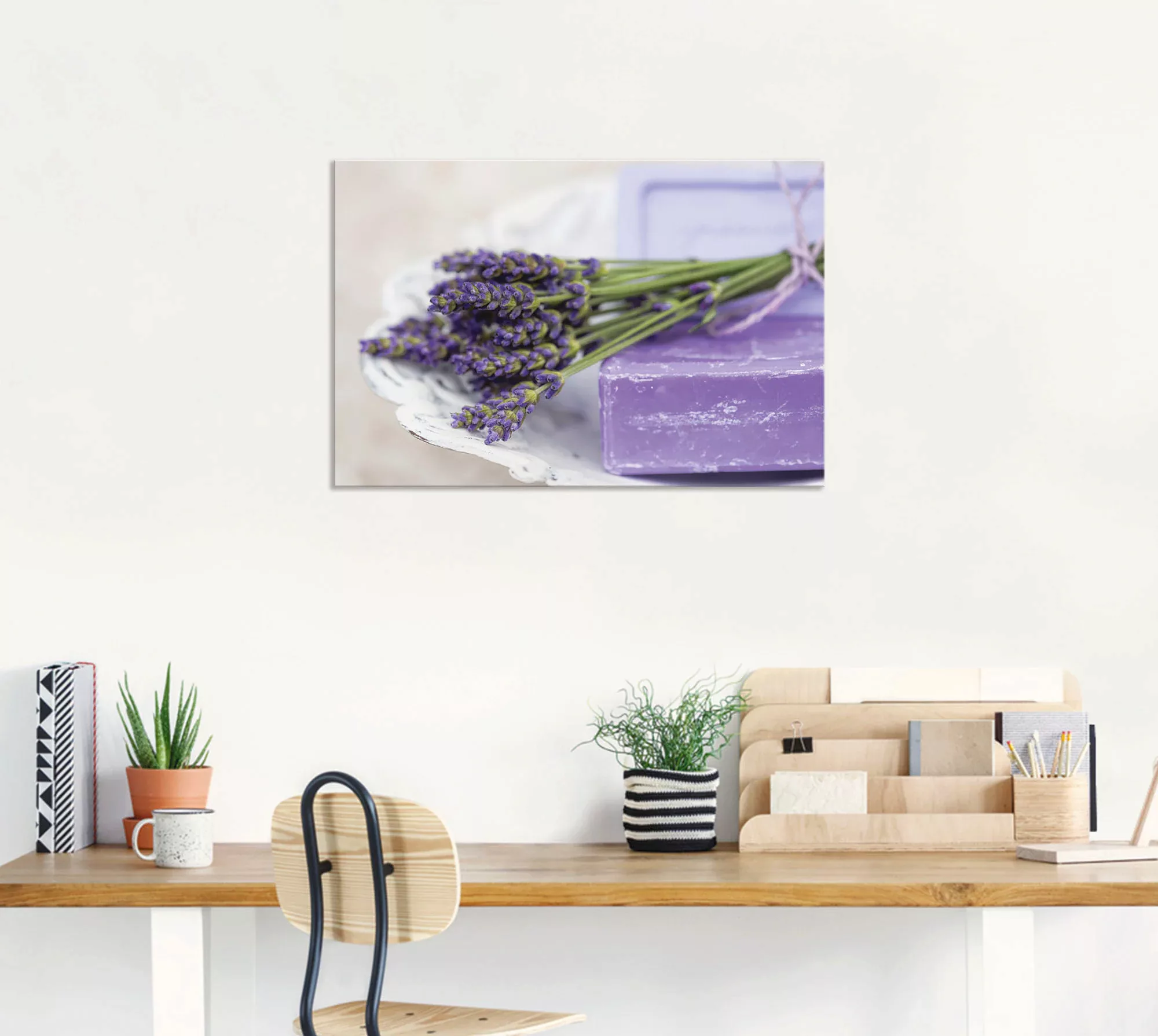 Artland Wandbild "Französisches Stillleben mit Lavendel", Arrangements, (1 günstig online kaufen