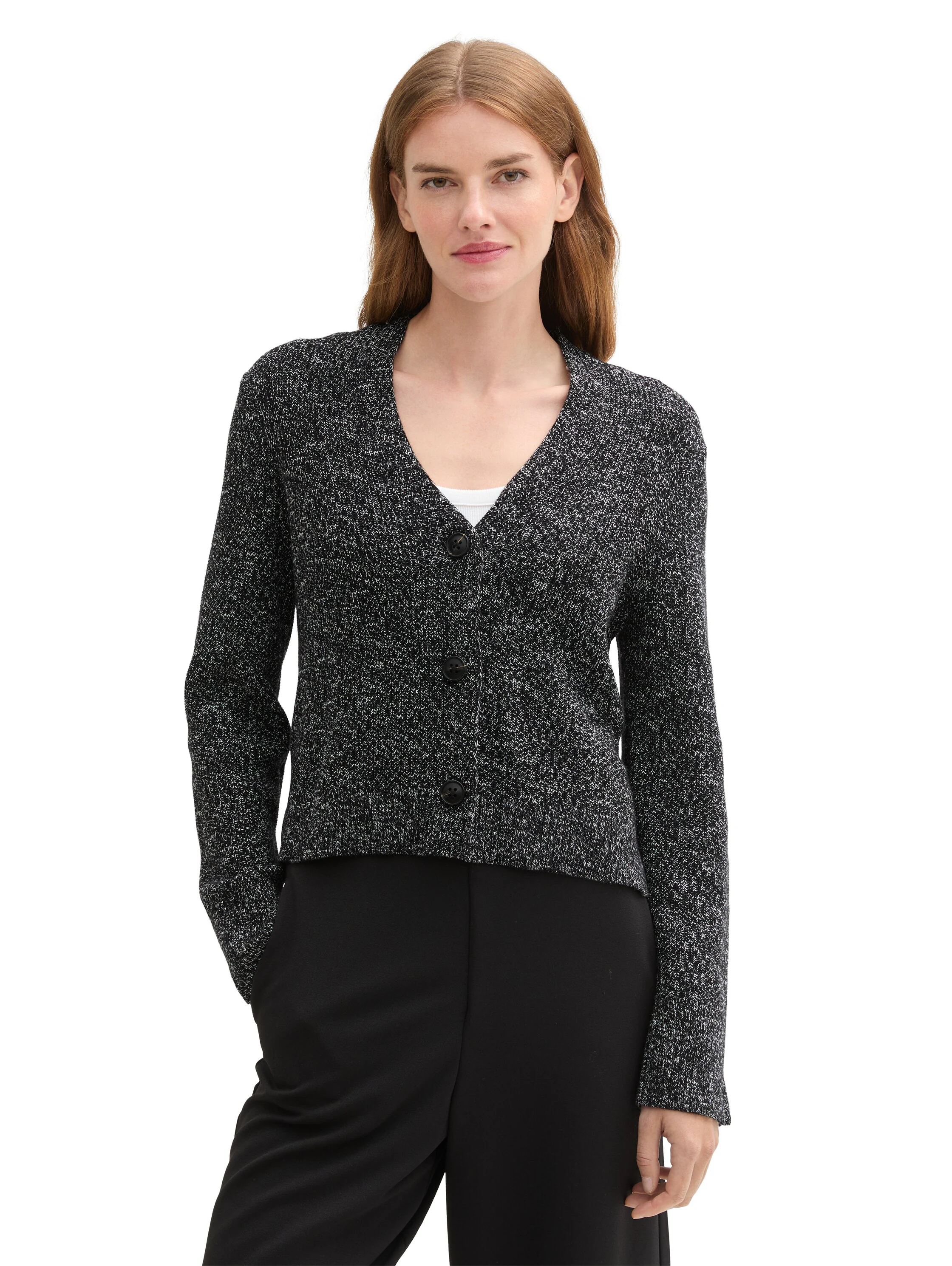 TOM TAILOR Cardigan Strickjacke mit Wollanteil günstig online kaufen