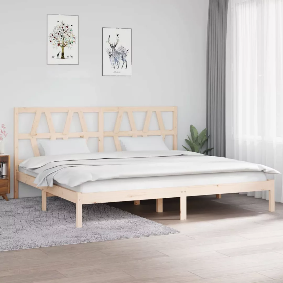 vidaXL Bettgestell Massivholzbett Kiefer 200x200 cm Bett Bettgestell Doppel günstig online kaufen