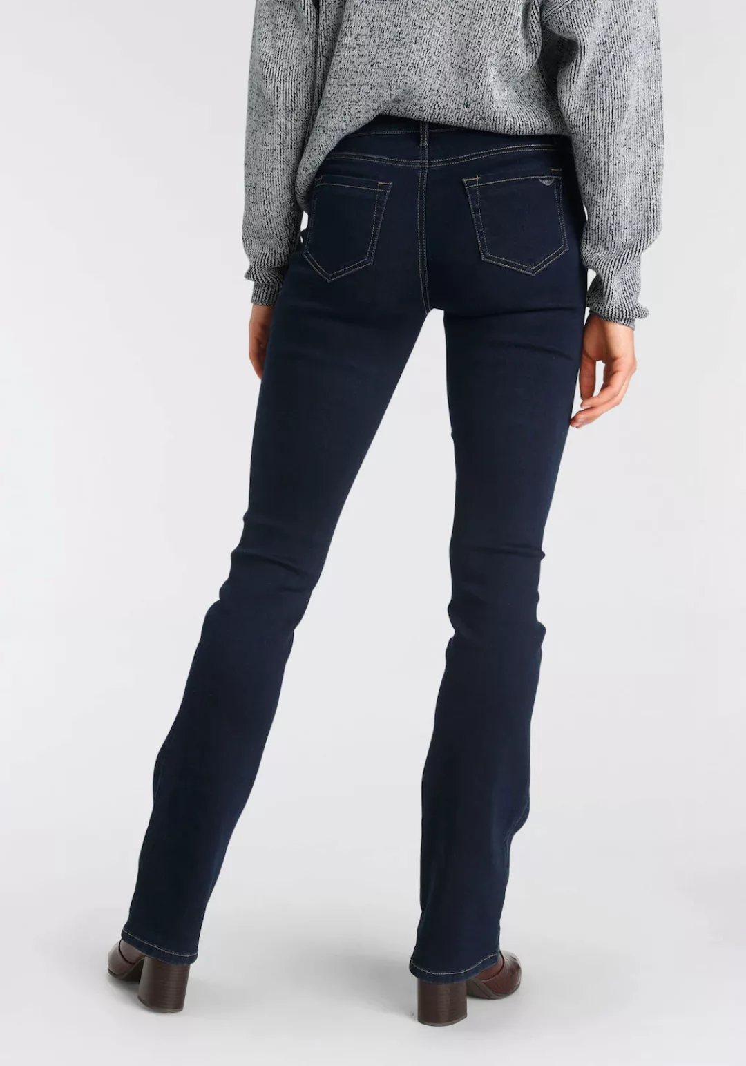 Arizona Bootcut-Jeans "Ultra-Stretch", normale Passform, Baby-Bootcut, Used günstig online kaufen