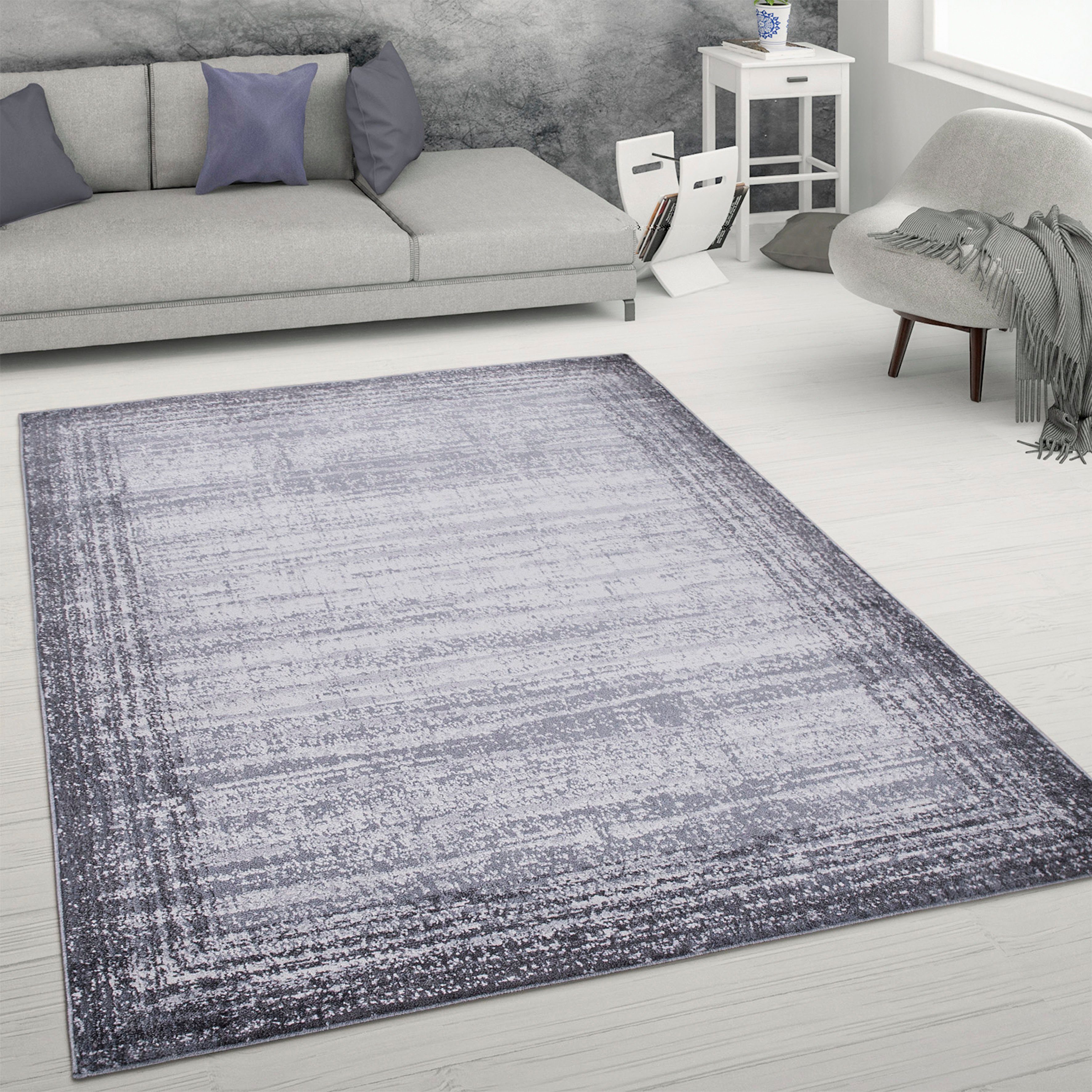 Paco Home Teppich »Catania 842«, rechteckig, 13 mm Höhe, Kurzflor, meliert, günstig online kaufen