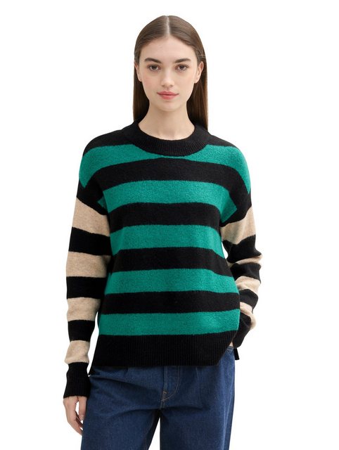 TOM TAILOR Strickpullover stripe patch pullove günstig online kaufen