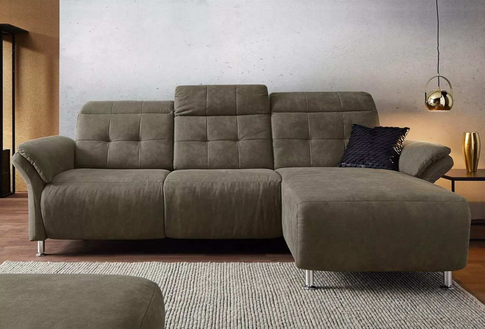 Places of Style Ecksofa Manhattan L-Form, 2 Sitze mit elektrischer Relaxfun günstig online kaufen