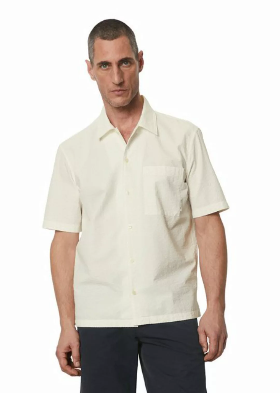 Marc O'Polo Kurzarmhemd aus Solid-Seersucker-Qualität günstig online kaufen
