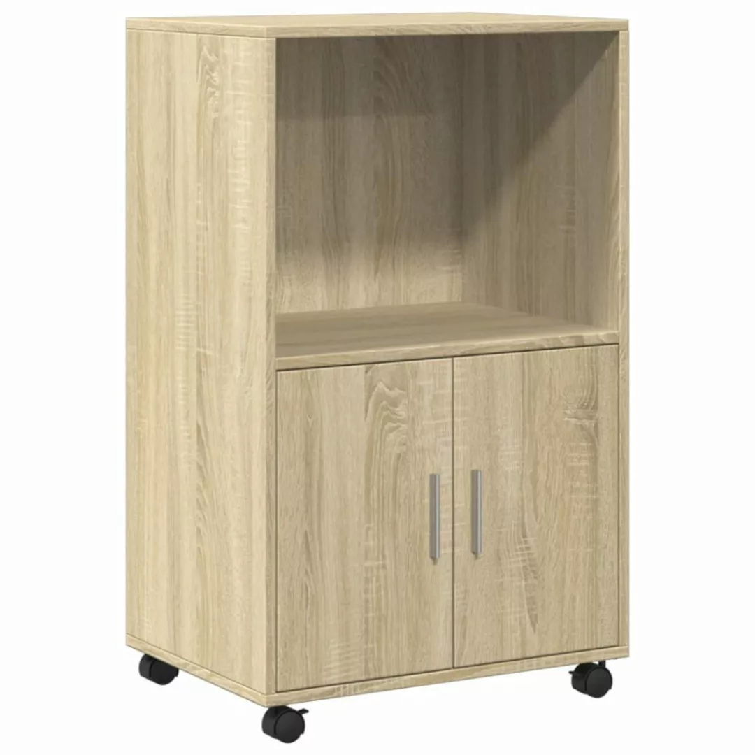 vidaXL Sideboard Rollschrank Sonoma-Eiche 55x40x91 cm günstig online kaufen