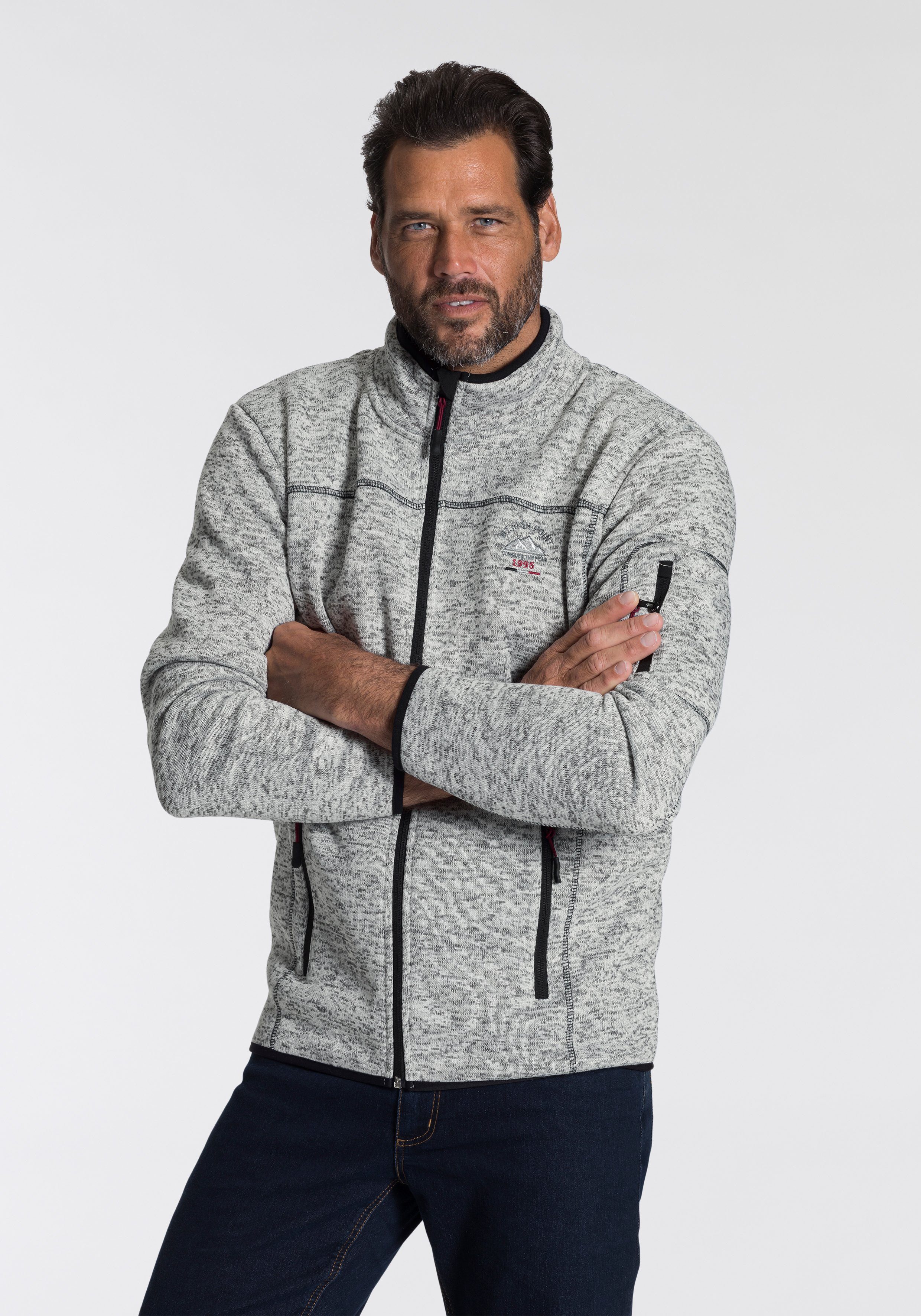 Man's World Strickfleecejacke für die Übergangszeit, günstig online kaufen