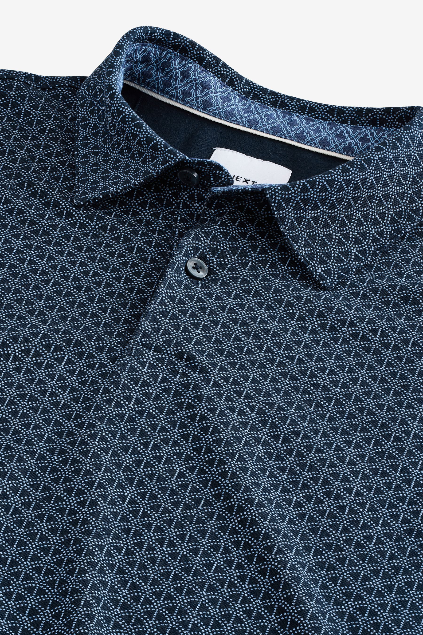 Next Poloshirt Polo-Shirt mit Geoprint (1-tlg) günstig online kaufen