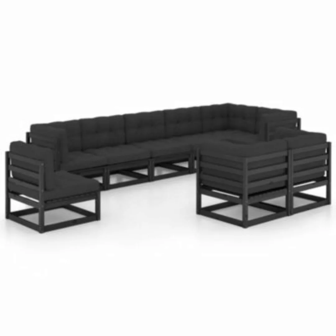 9-tlg. Garten-lounge-set Mit Kissen Massivholz Kiefer günstig online kaufen