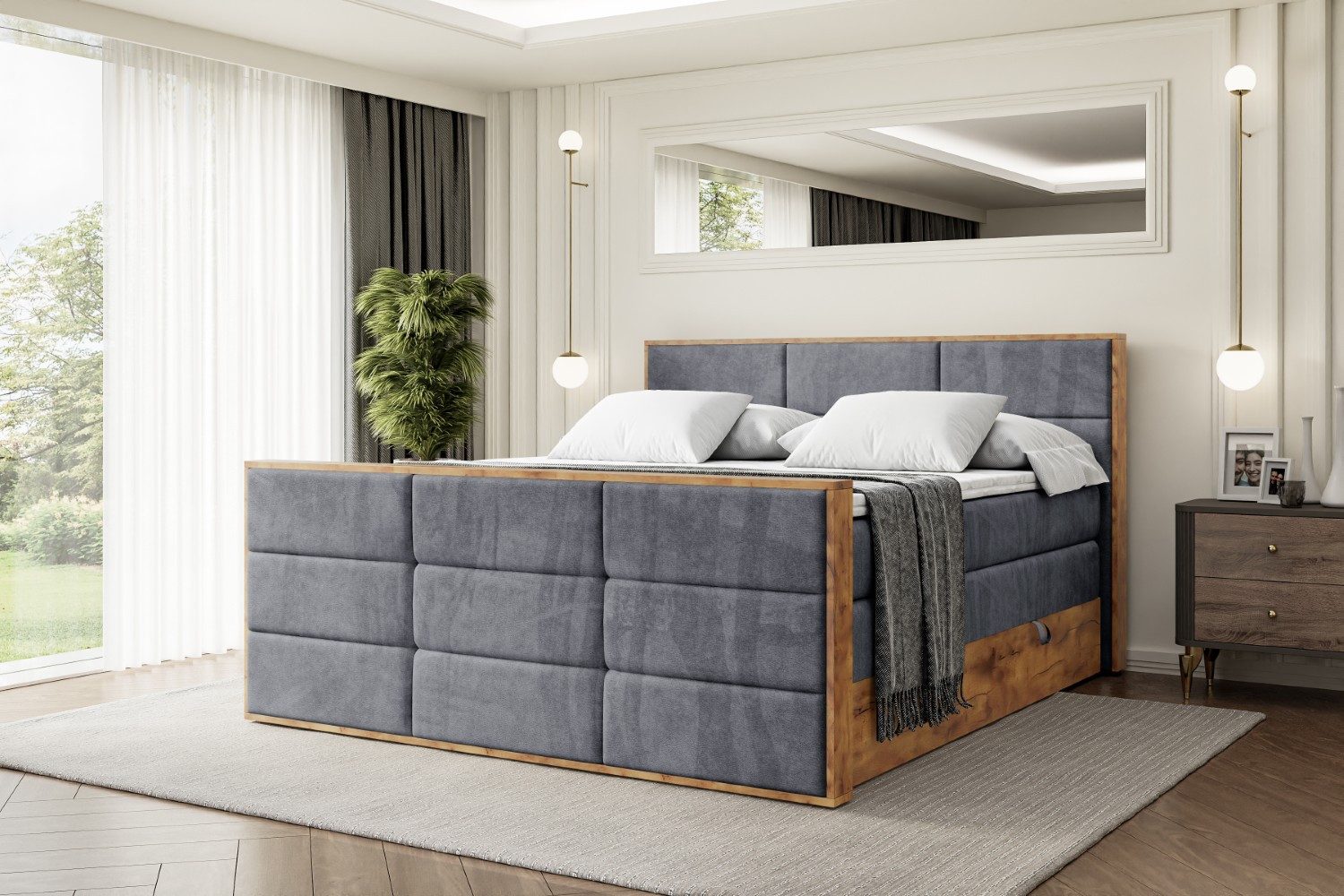 ALTDECOR Boxspringbett LOLLI1-Z KING (Multipocket-Matratze H4, günstig online kaufen