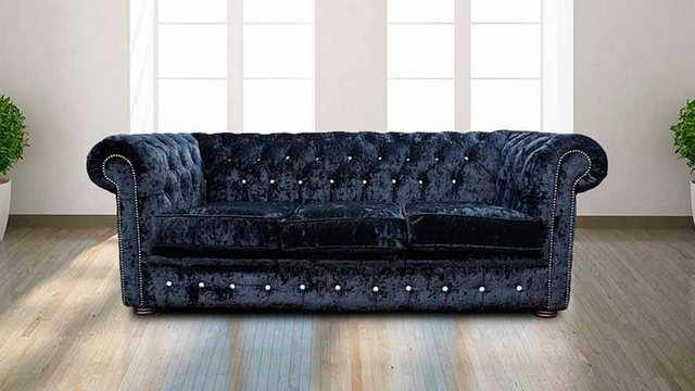 Xlmoebel Sofa Chesterfield Luxus Polstermöbel Set mit Lederoptik und Stoffb günstig online kaufen