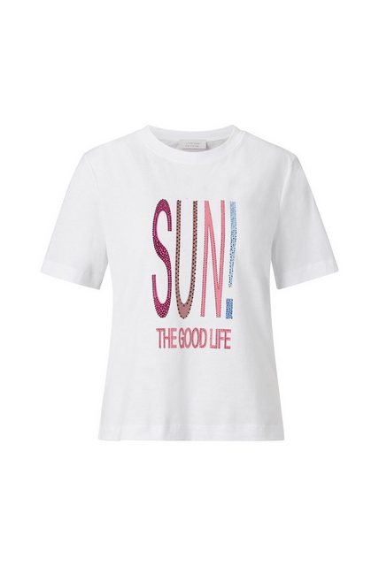 Rich & Royal T-Shirt Elegant Fit T-Shirt SUN Print organ, white günstig online kaufen