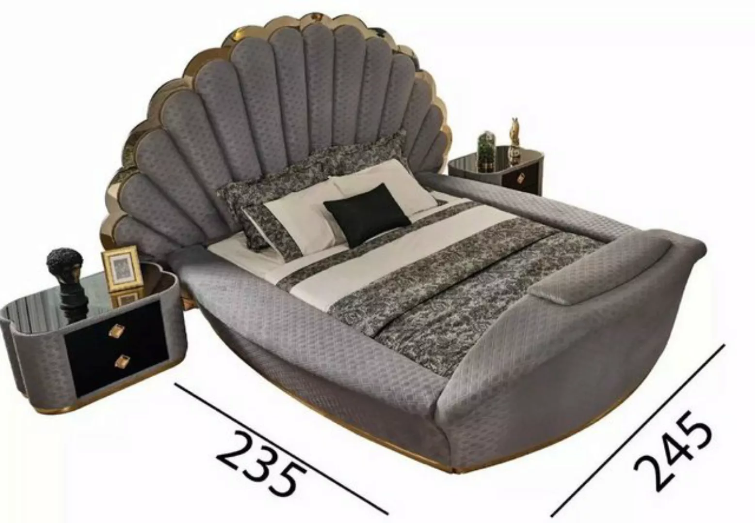 JVmoebel Bett Luxus Bett Design Betten Möbel Doppelbett Schlafzimmer Königl günstig online kaufen