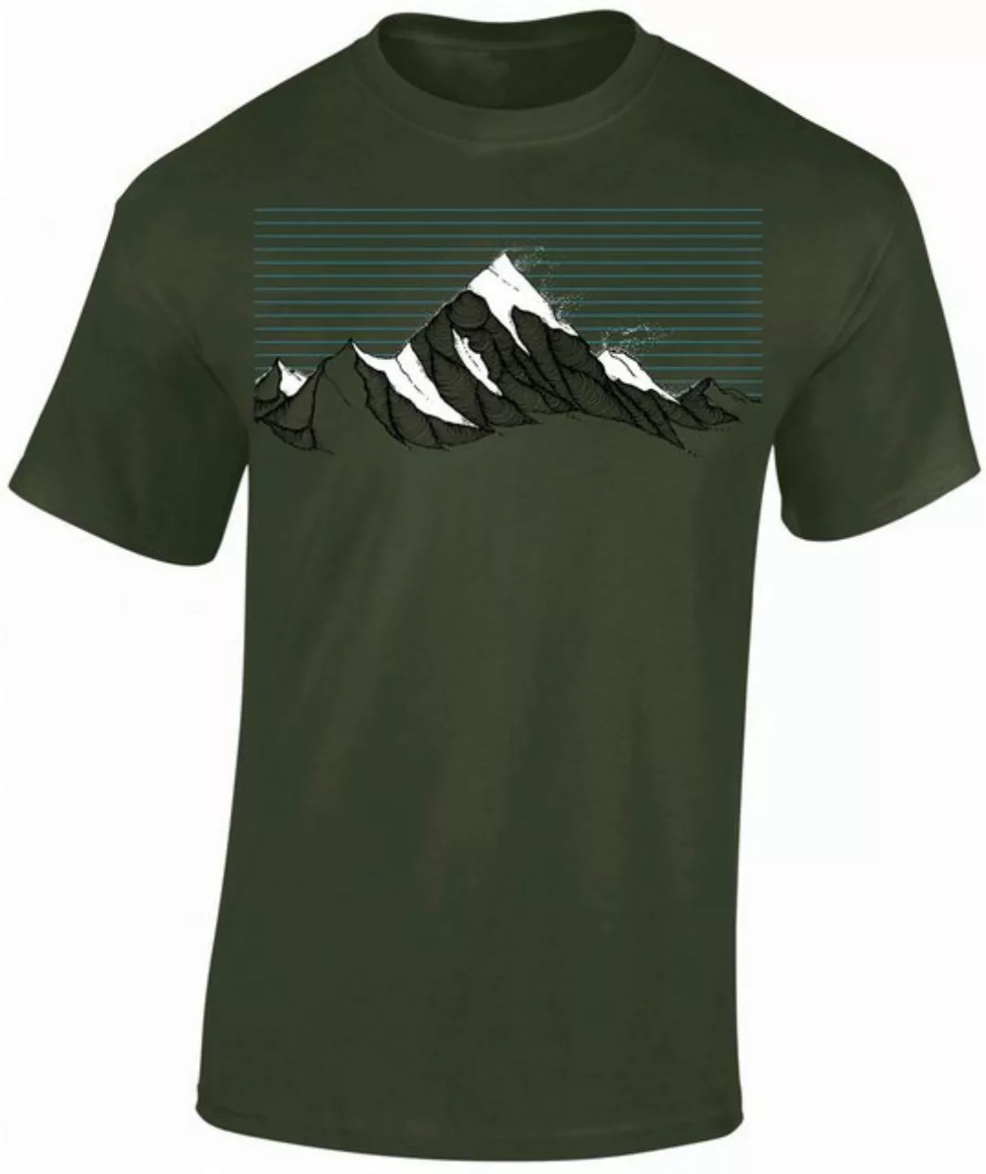 Baddery Print-Shirt Wander T-Shirt : Bergwind - Kletter T-Shirt für Wanderf günstig online kaufen