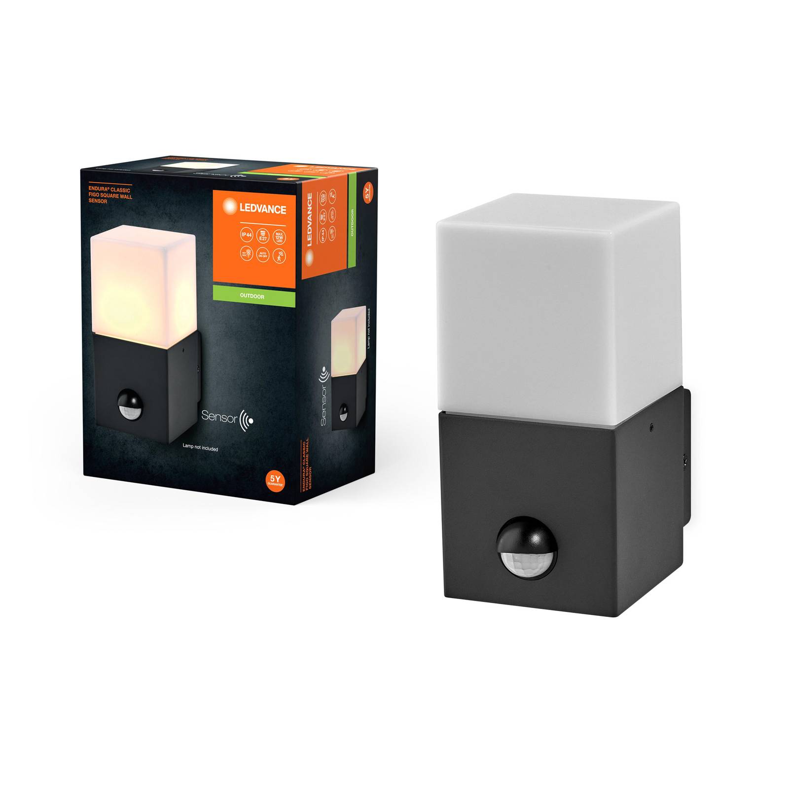 LEDVANCE Außenwandlampe Endura Classic Figo Square, Sensor günstig online kaufen