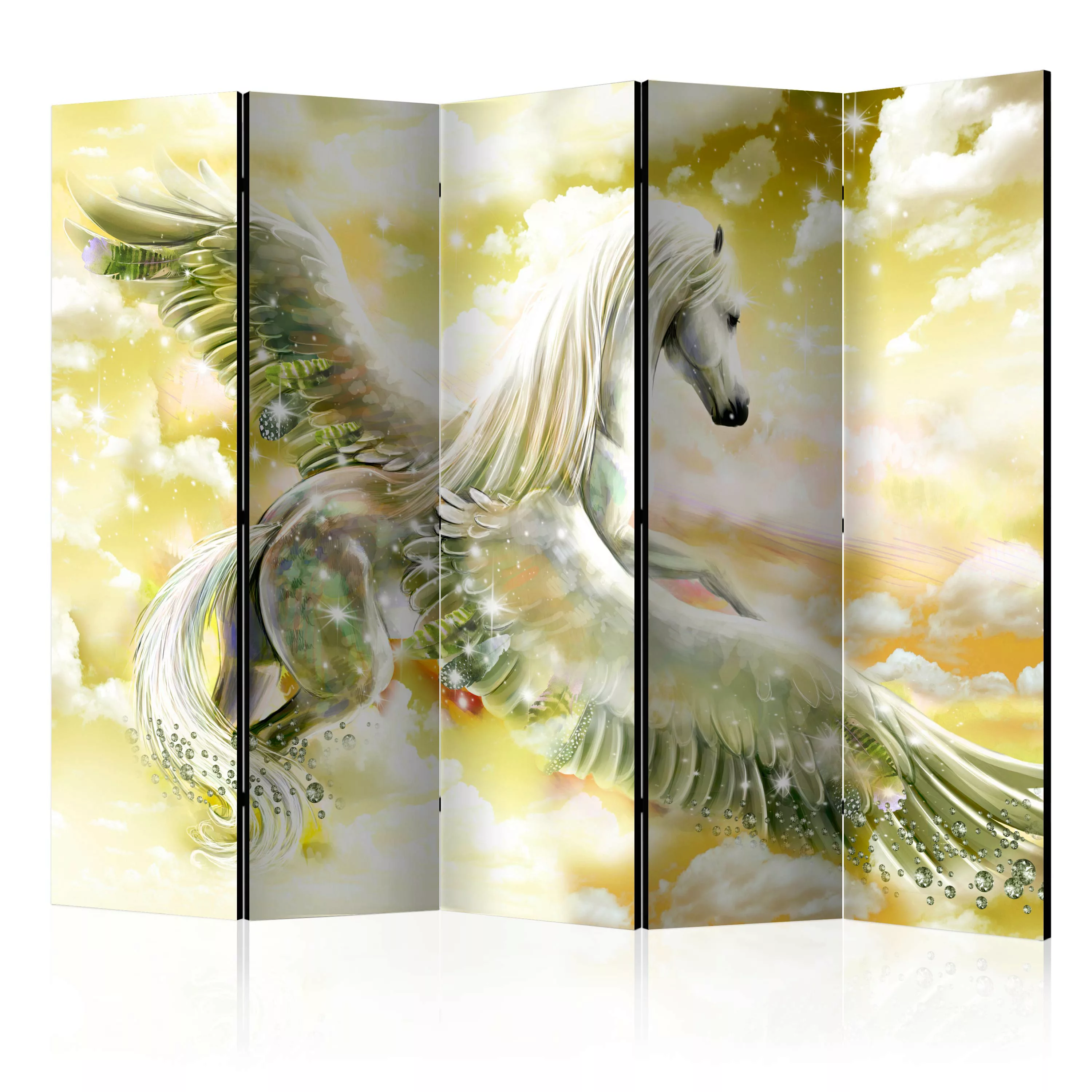 5-teiliges Paravent - Pegasus (yellow) Ii [room Dividers] günstig online kaufen