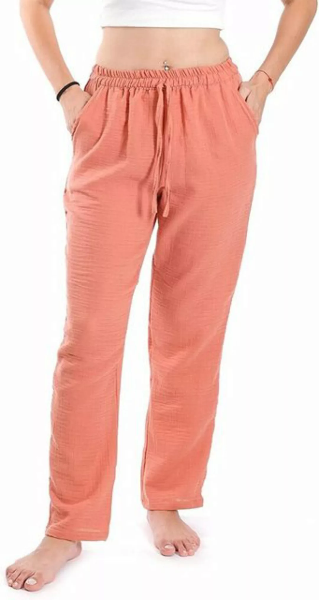 BOHORIA Loungehose BOHORIA® Musselin Hose Unisex lockere Freizeithose elast günstig online kaufen