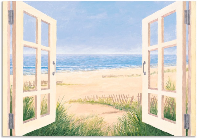 Artland Wandbild "Fensterblick Frühlingsmorgen", Fensterblick, (1 St.), als günstig online kaufen