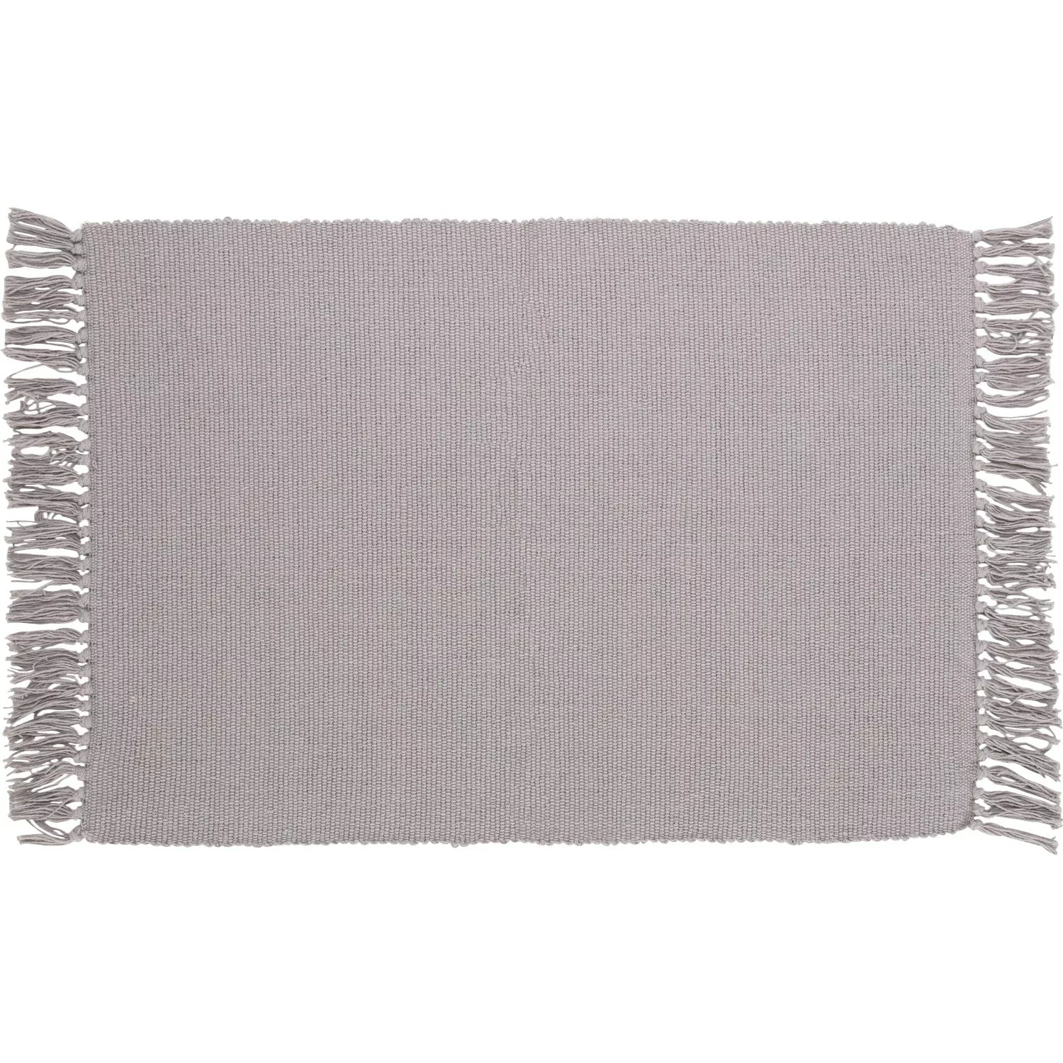 OBI Baumwoll Teppich Uni Silbergrau 50 x 80 cm günstig online kaufen
