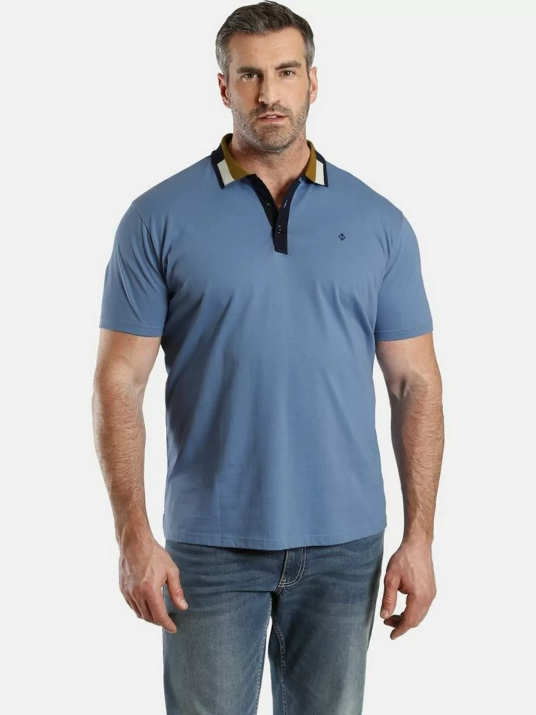 Charles Colby Poloshirt EARL FAOLAN Kragen in Farbkontrasten günstig online kaufen