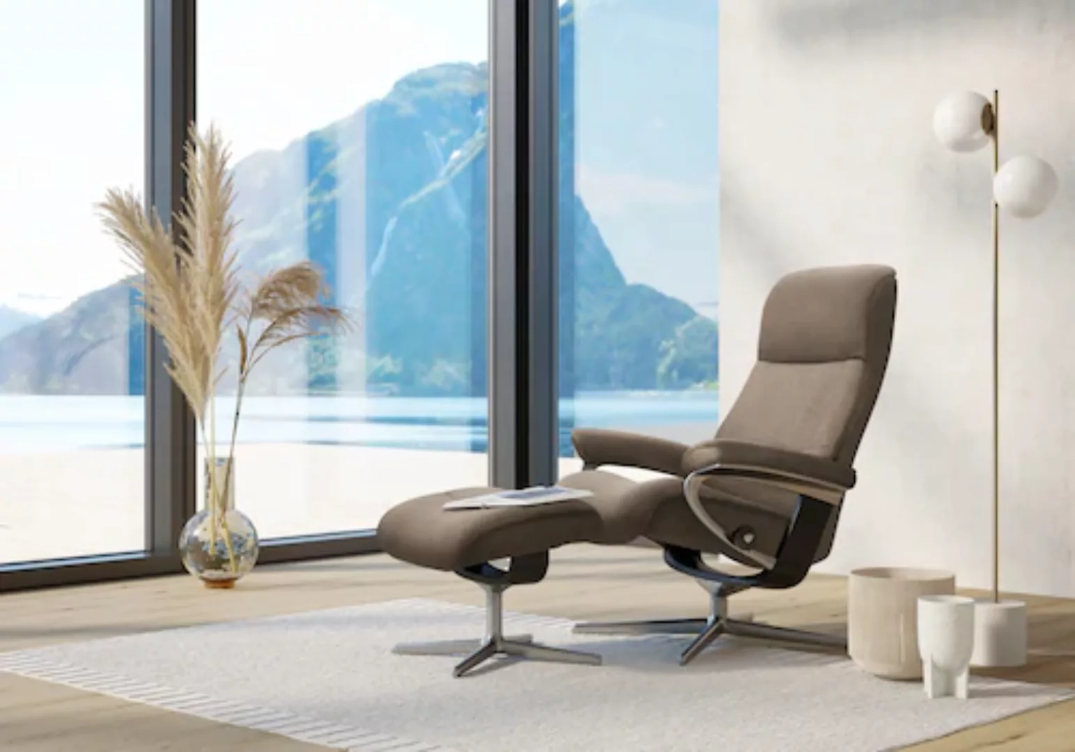 Stressless® Relaxsessel »View«, mit Cross Base, Größe S, M & L, Holzakzent günstig online kaufen