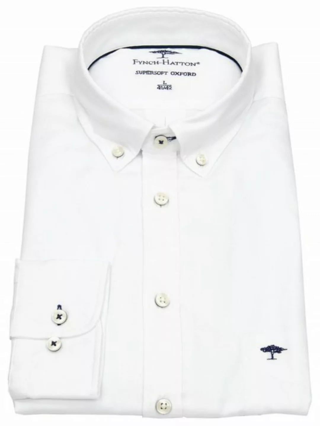 FYNCH-HATTON Langarmhemd Button-Down-Kragen günstig online kaufen