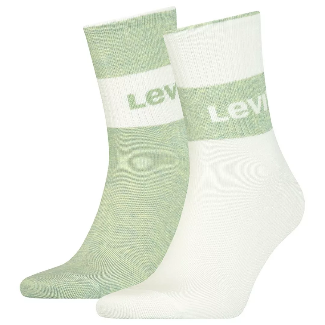 Levi´s ® Sustainable Regular Socken 2 Paare EU 43-46 Green / White günstig online kaufen