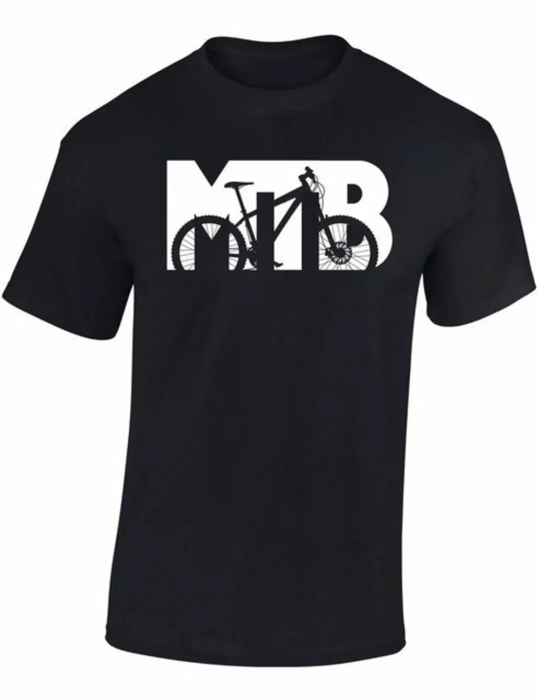 Baddery Print-Shirt Fahrrad T-Shirt Herren : "MTB", hochwertiger Siebdruck, günstig online kaufen