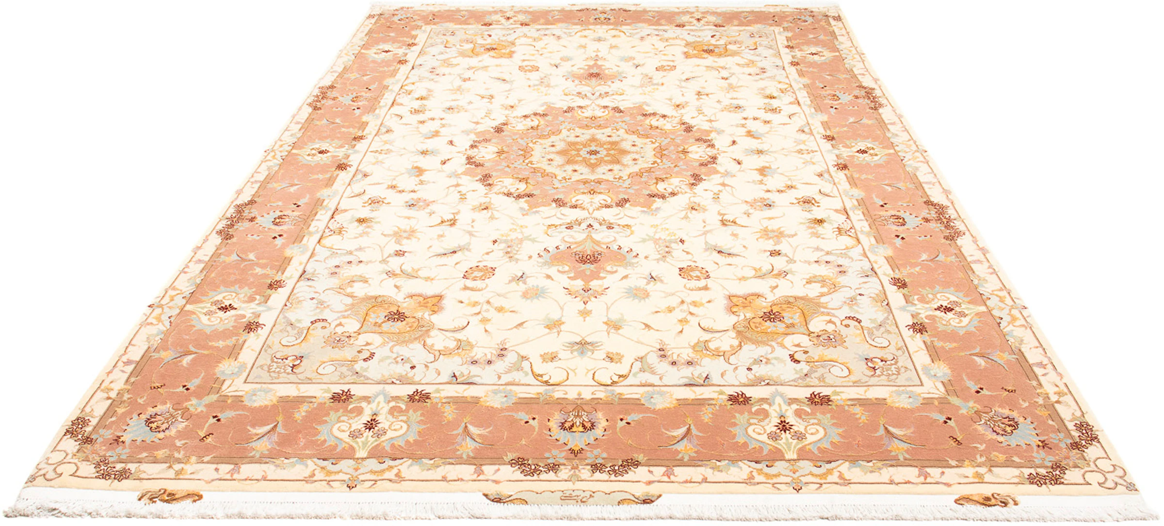 morgenland Orientteppich »Perser - Täbriz - Royal - 312 x 203 cm - beige«, günstig online kaufen