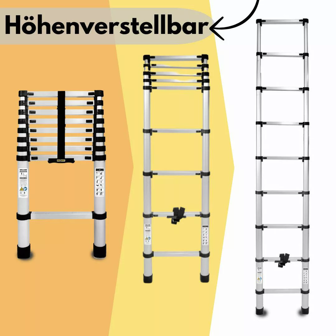nm_trade Teleskopleiter Aluleiter Teleskopleiter Aluminium 9 günstig online kaufen