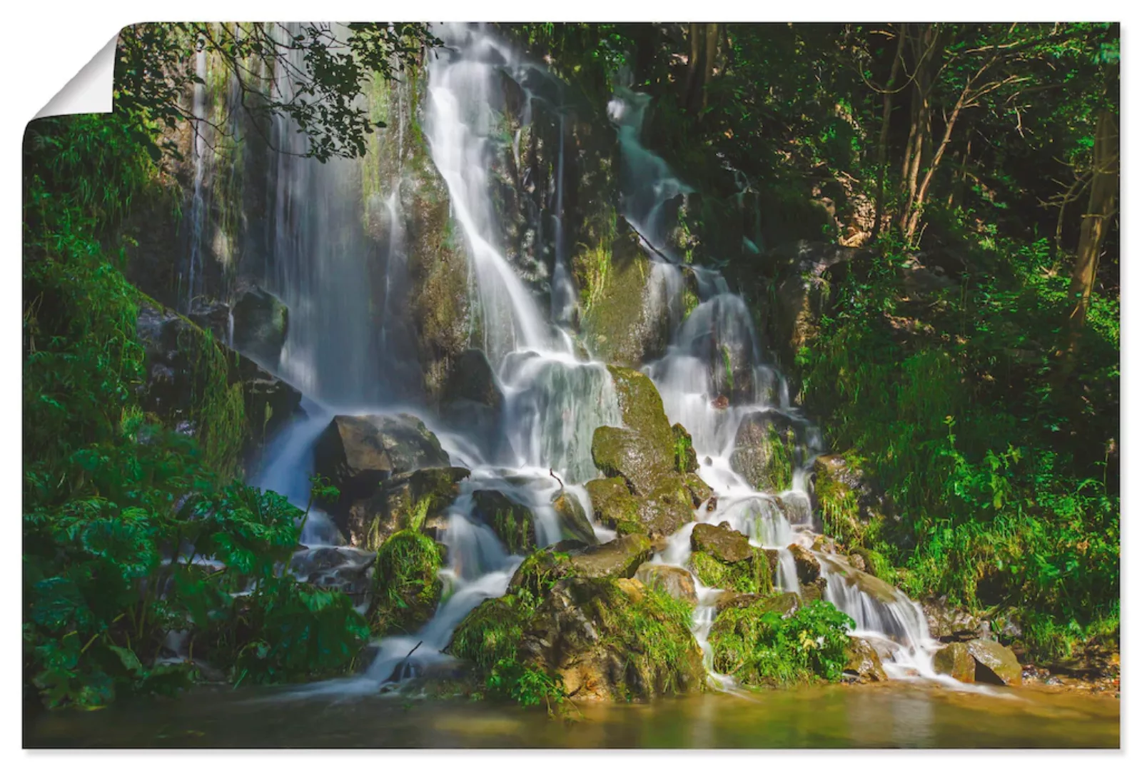 Artland Wandbild »Wasserfall im Harz«, Gewässer, (1 St.), als Poster in ver günstig online kaufen