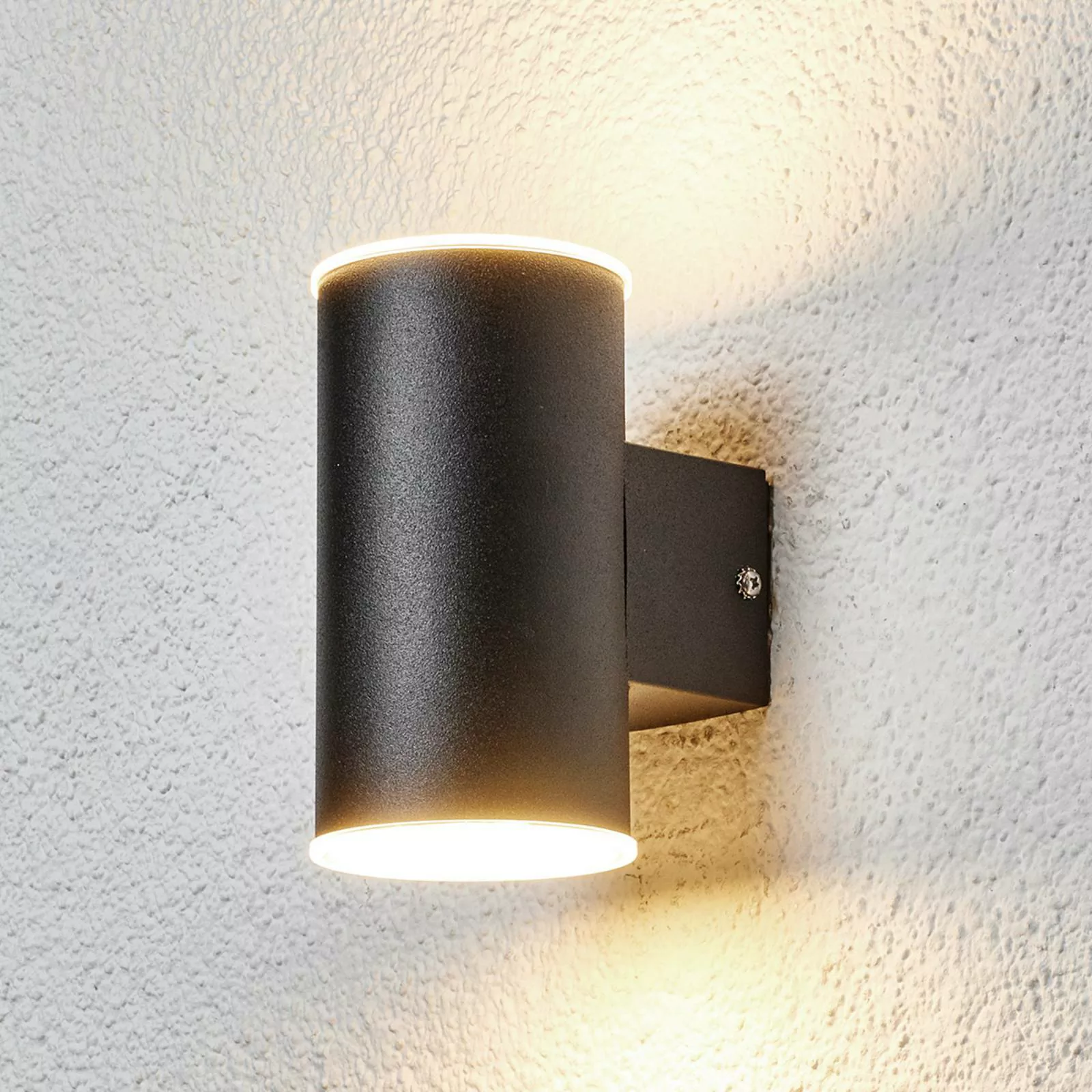 LED-Außenwandleuchte Morena in Schwarz 2fl. günstig online kaufen