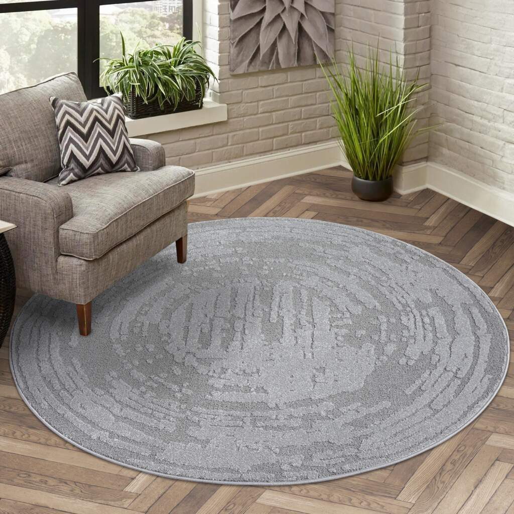 Carpet City Teppich »FLAIR171«, rund, 11 mm Höhe, Kurzflor-Teppich, Skandi- günstig online kaufen