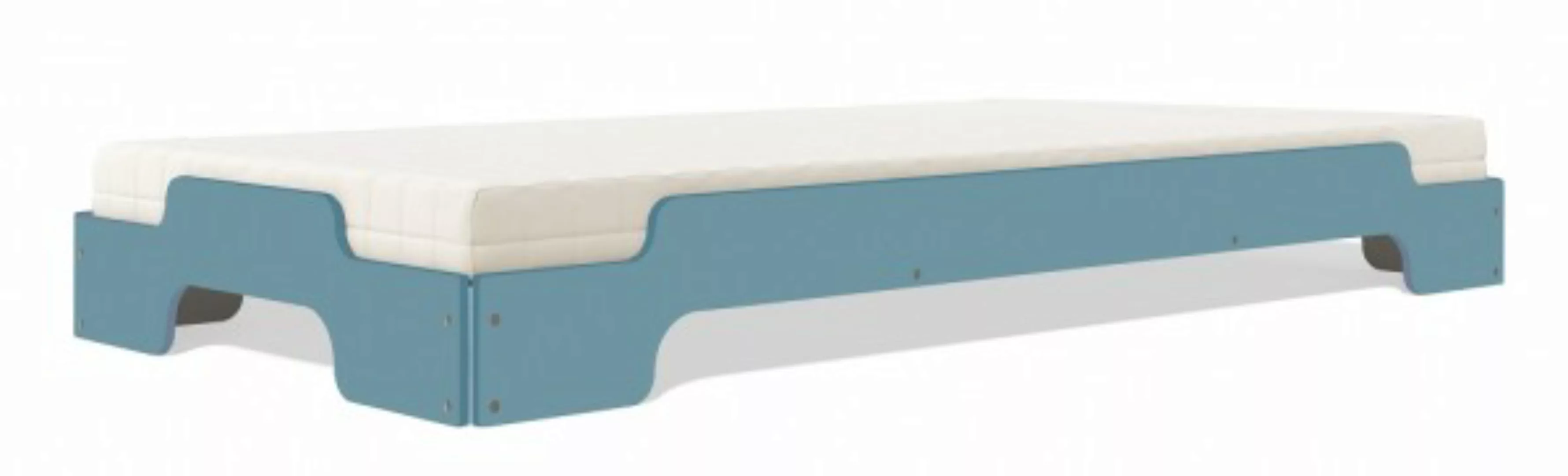 Stapelliege KLASSIK - Farbig silbertannenblau RAL 230 60 15 90 x 190 cm günstig online kaufen