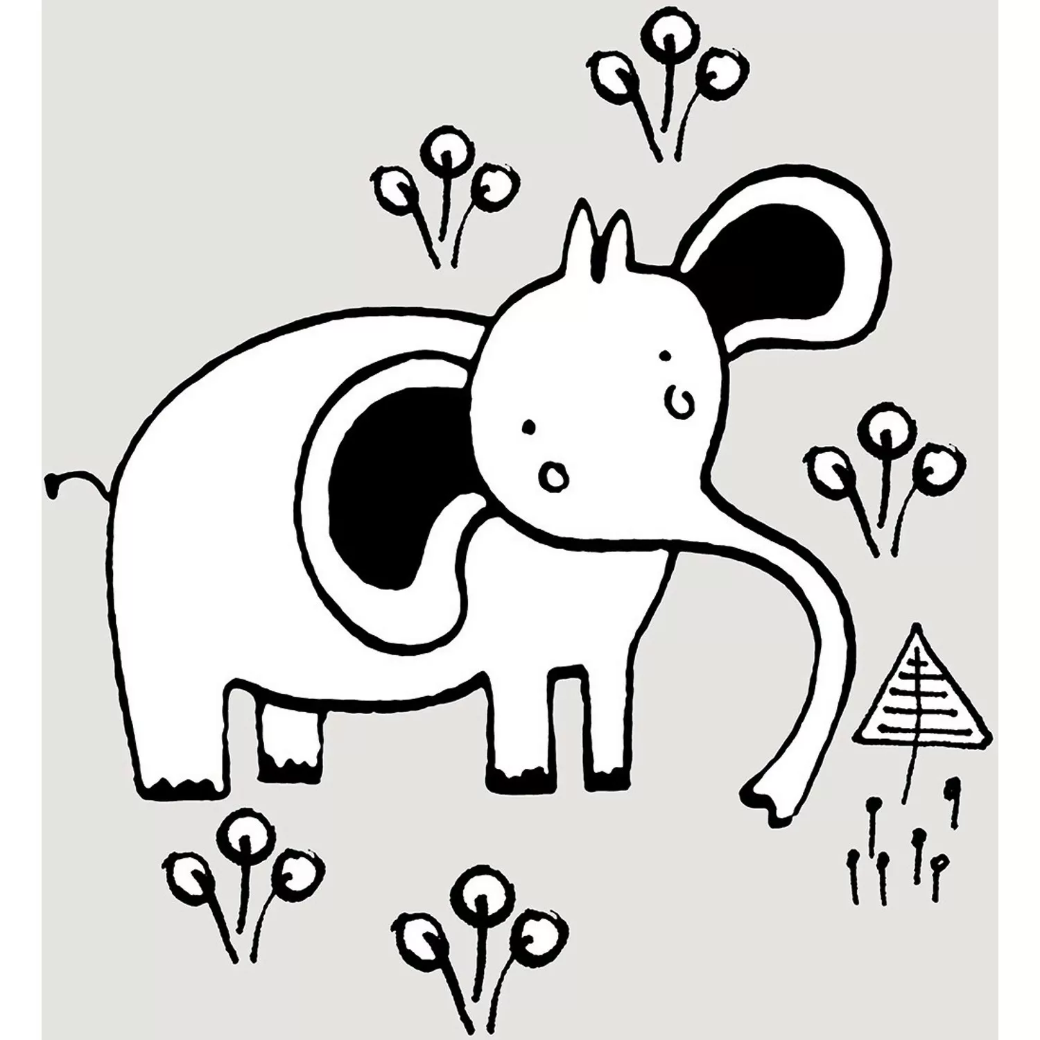 Komar Poster »Scribble Elephant«, Tiere, (1 St.), Kinderzimmer, Schlafzimme günstig online kaufen
