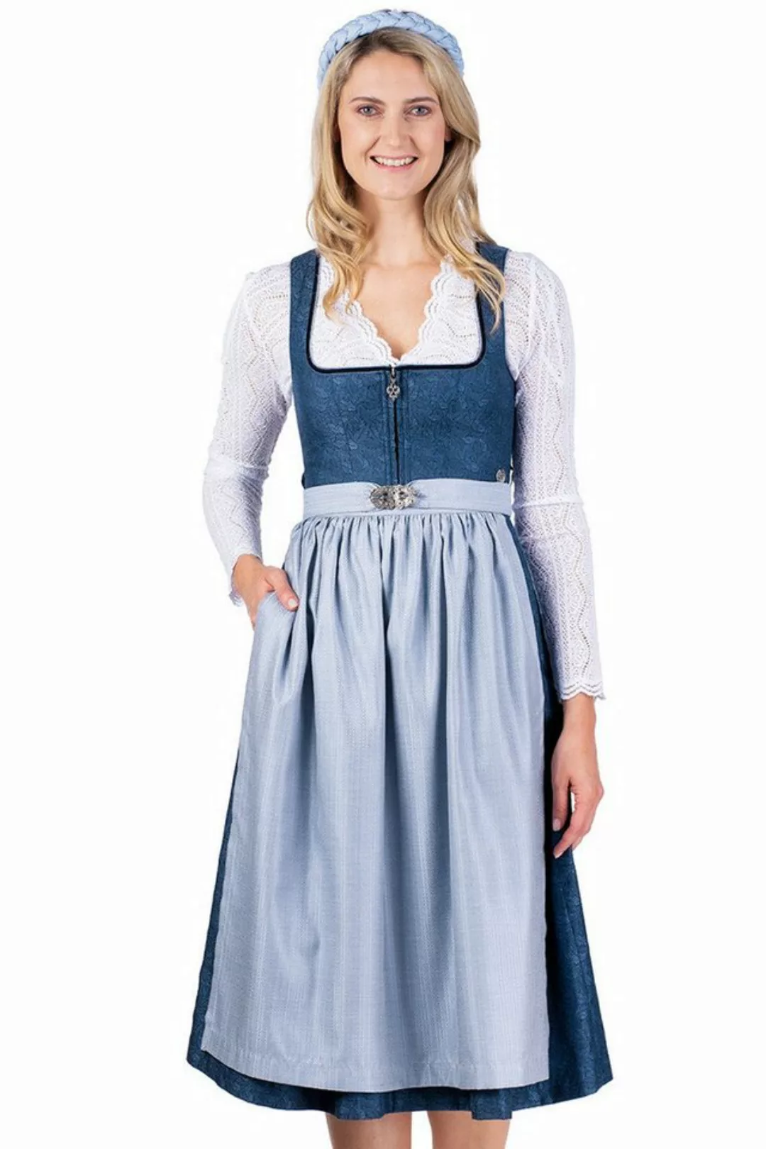 MarJo Dirndl Midi Dirndl 2tlg. - EDLING - nachtblau günstig online kaufen