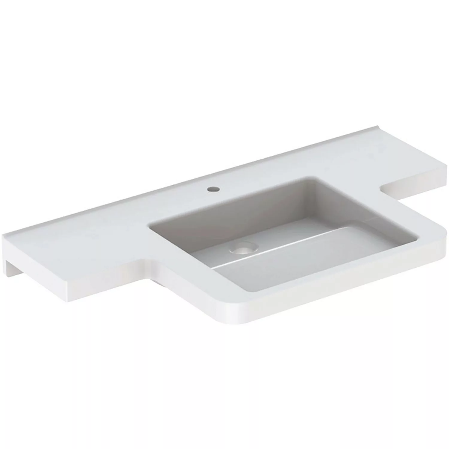Geberit Renova Waschbecken Comfort 102 cm Weiß mit Ablage günstig online kaufen