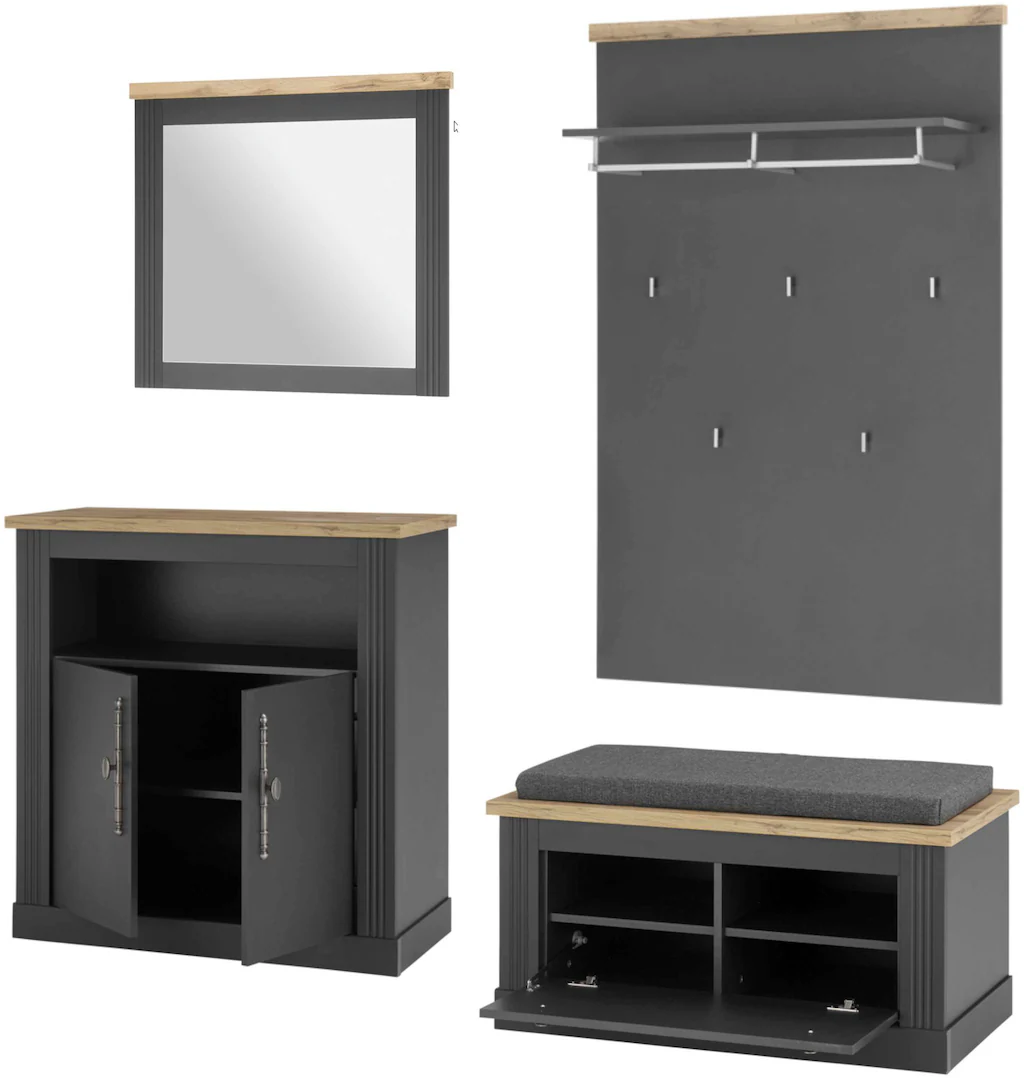 Home affaire Garderoben-Set "WESTMINSTER TOPSELLER", (4 St., Schuhbank, Spi günstig online kaufen