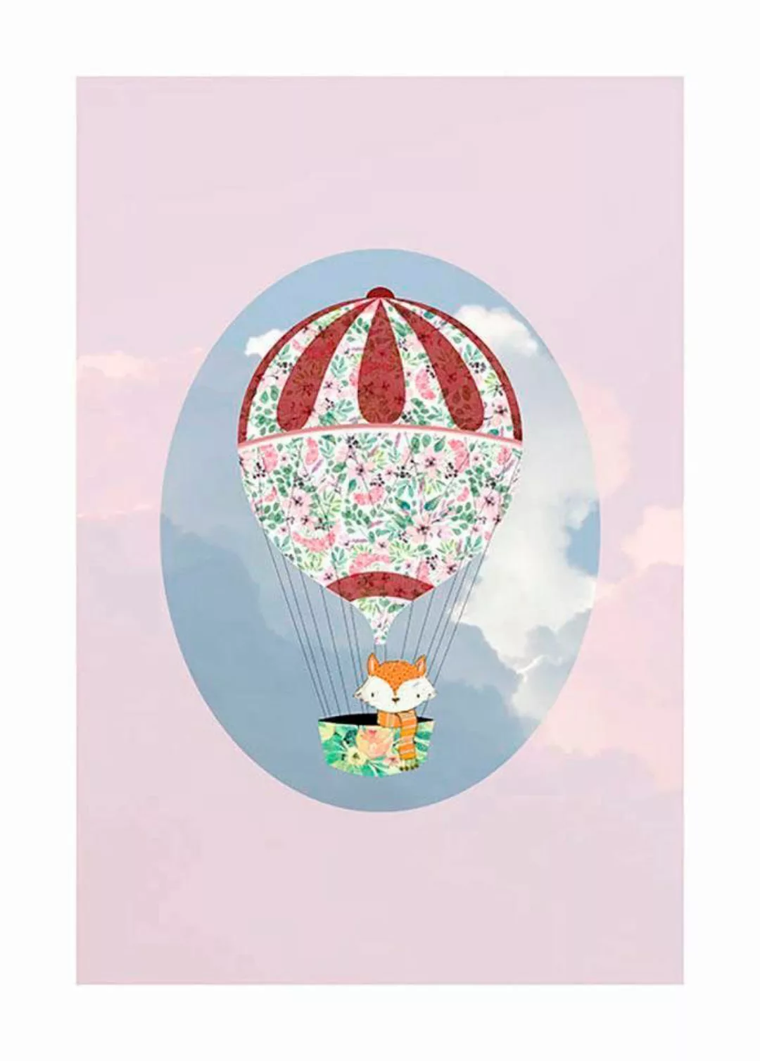 Komar Poster »Happy Balloon Rose«, Figuren, (1 St.), Kinderzimmer, Schlafzi günstig online kaufen