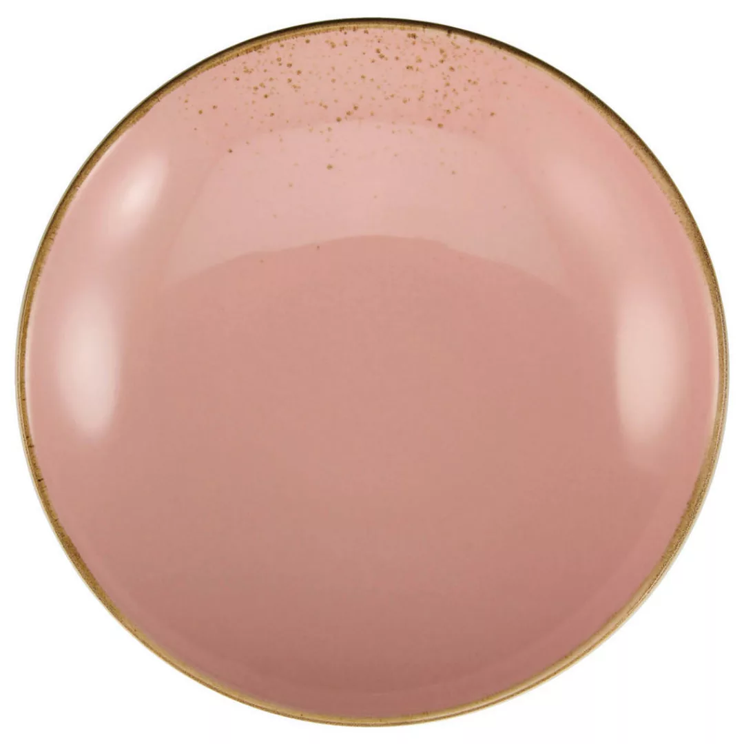 CreaTable Suppenteller NATURE COLLECTION rosa Steinzeug D: ca. 22 cm günstig online kaufen