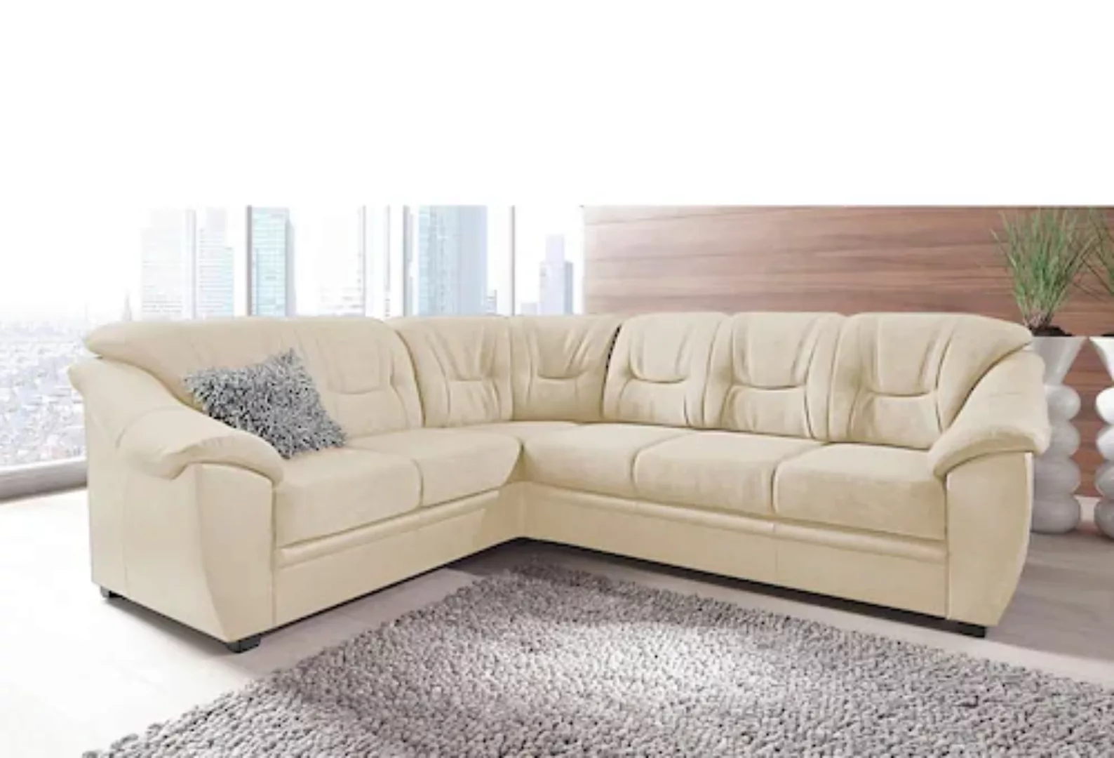 sit&more Ecksofa »Savona L-Form«, wahlweise mit Bettfunktion, inklusive Fed günstig online kaufen