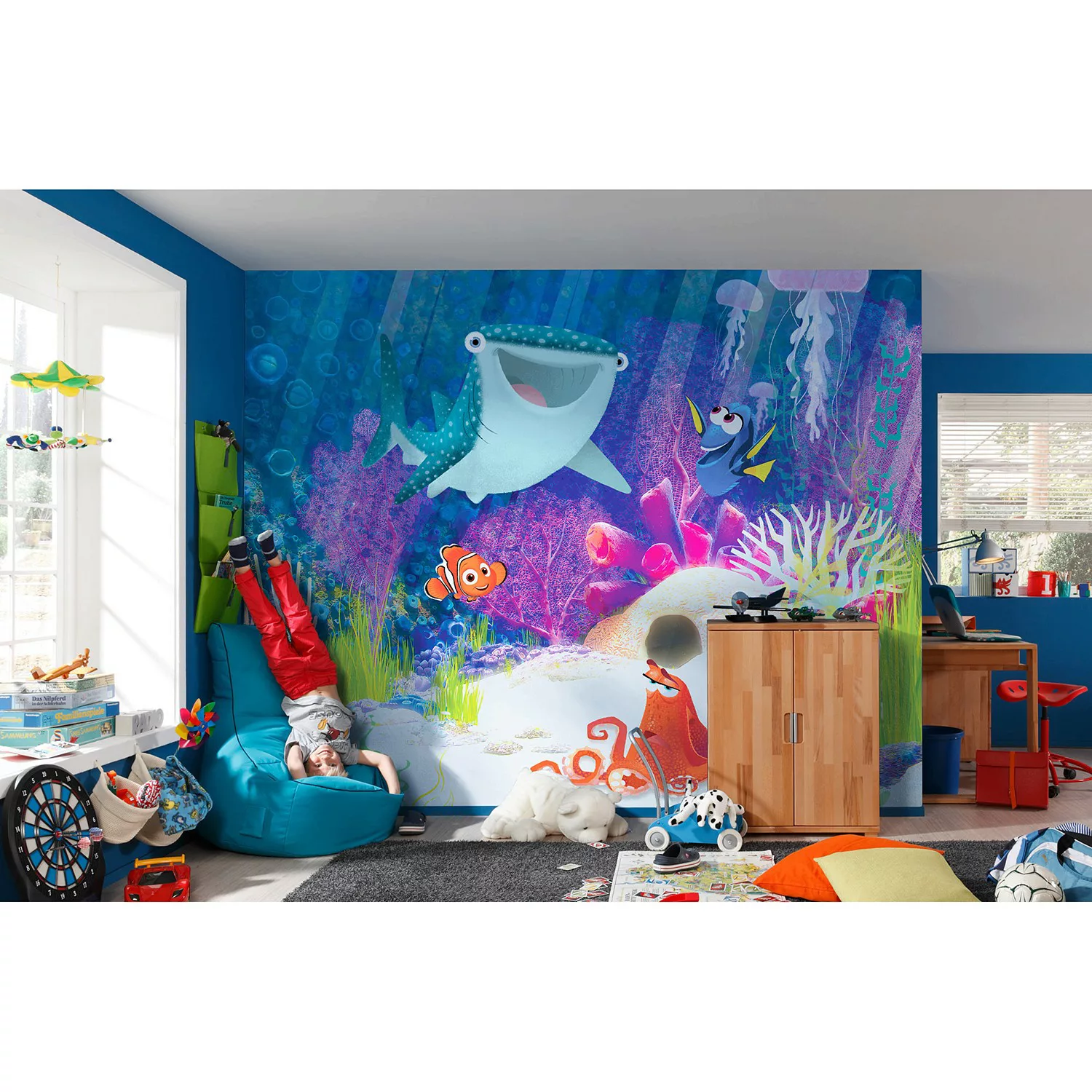 Komar Vliestapete »Dory Aqua Party«, 300x280 cm (Breite x Höhe) günstig online kaufen